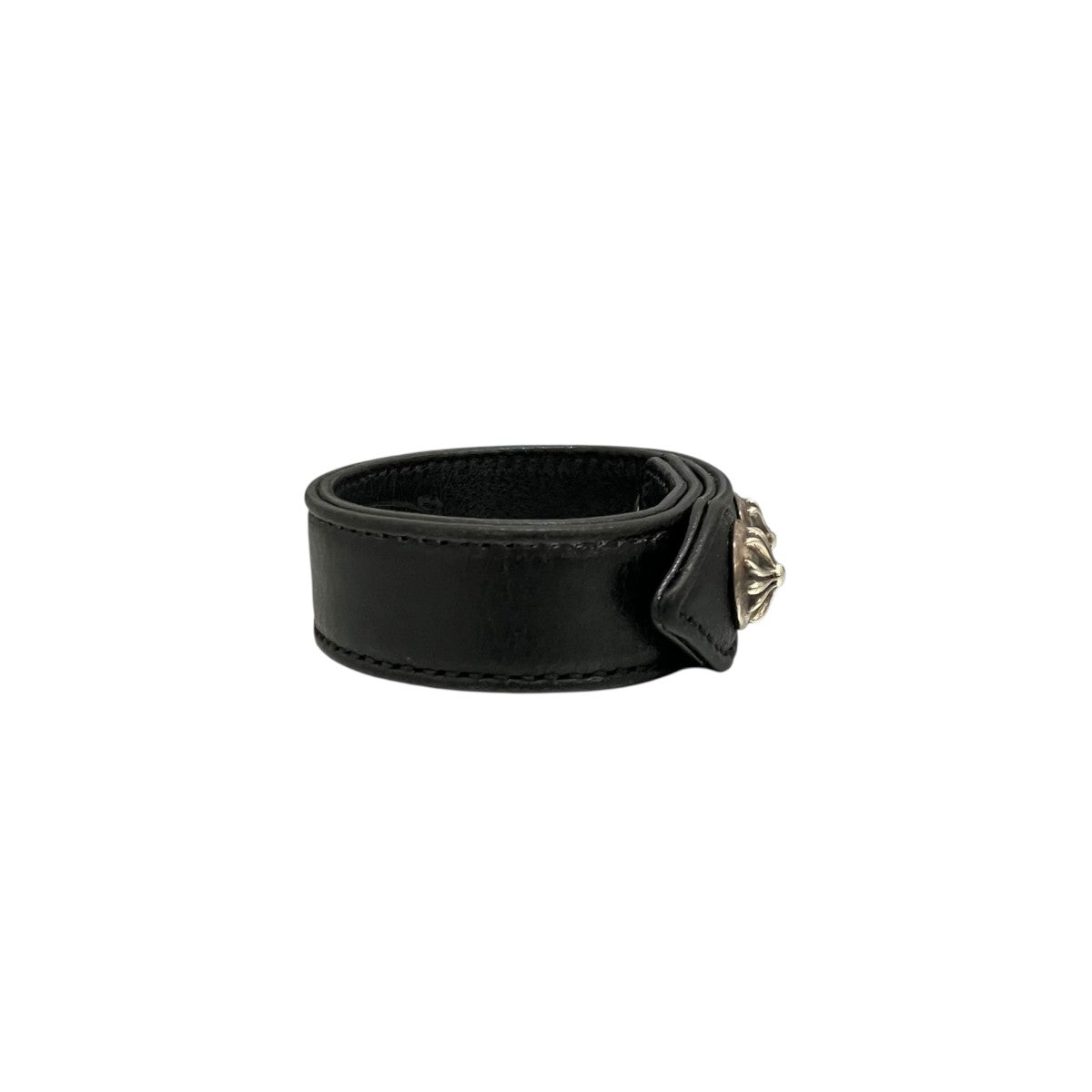 Chrome Hearts クロスボール 3ボタン2スナップ レザーバングル CHROME HEARTS(クロムハーツ) クロスボール3ボタン2スナップレザー