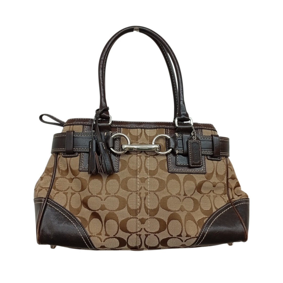 COACH シグネチャーハンドバッグ 古着・中古-1枚目のアイテム画像