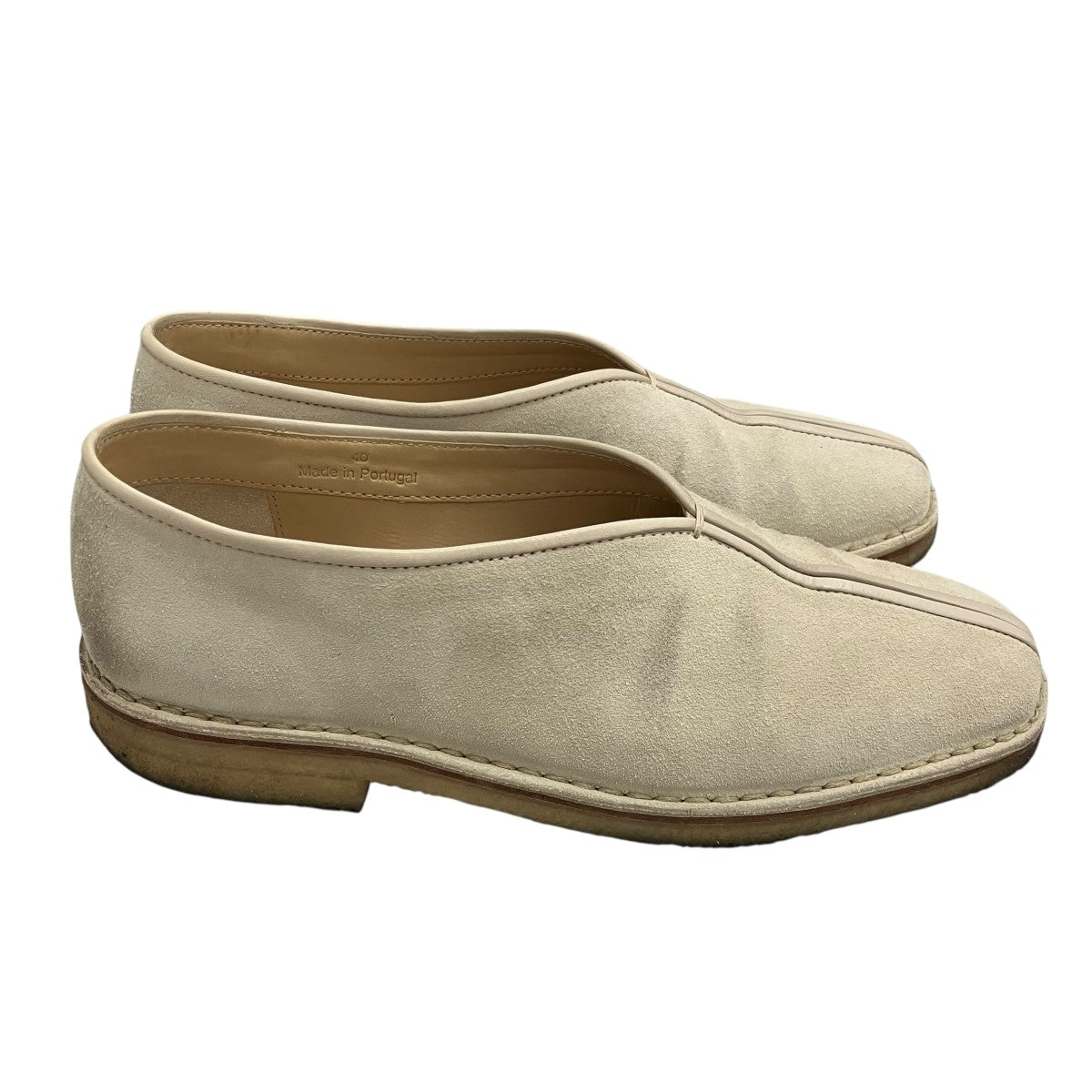LEMAIRE 【PIPED CREPE SLIPPERS】スウェードシューズ 古着・中古-4枚目のアイテム画像