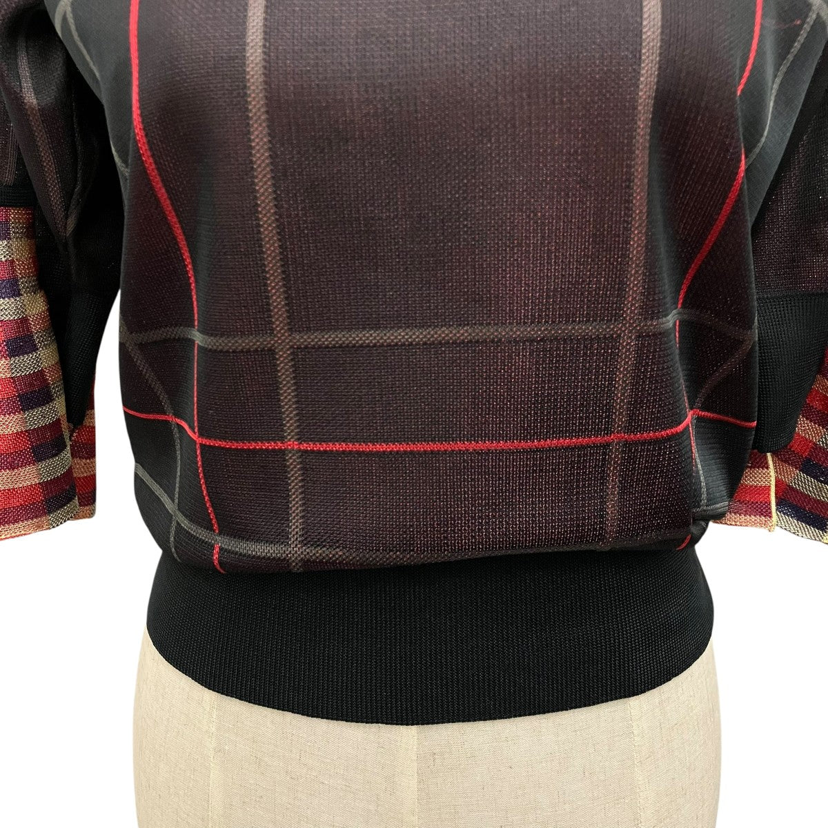 新品未使用 TOGA PULLA チェックニット check knit top-チェックニットトップ-TOGA PULLA（トーガプルラ