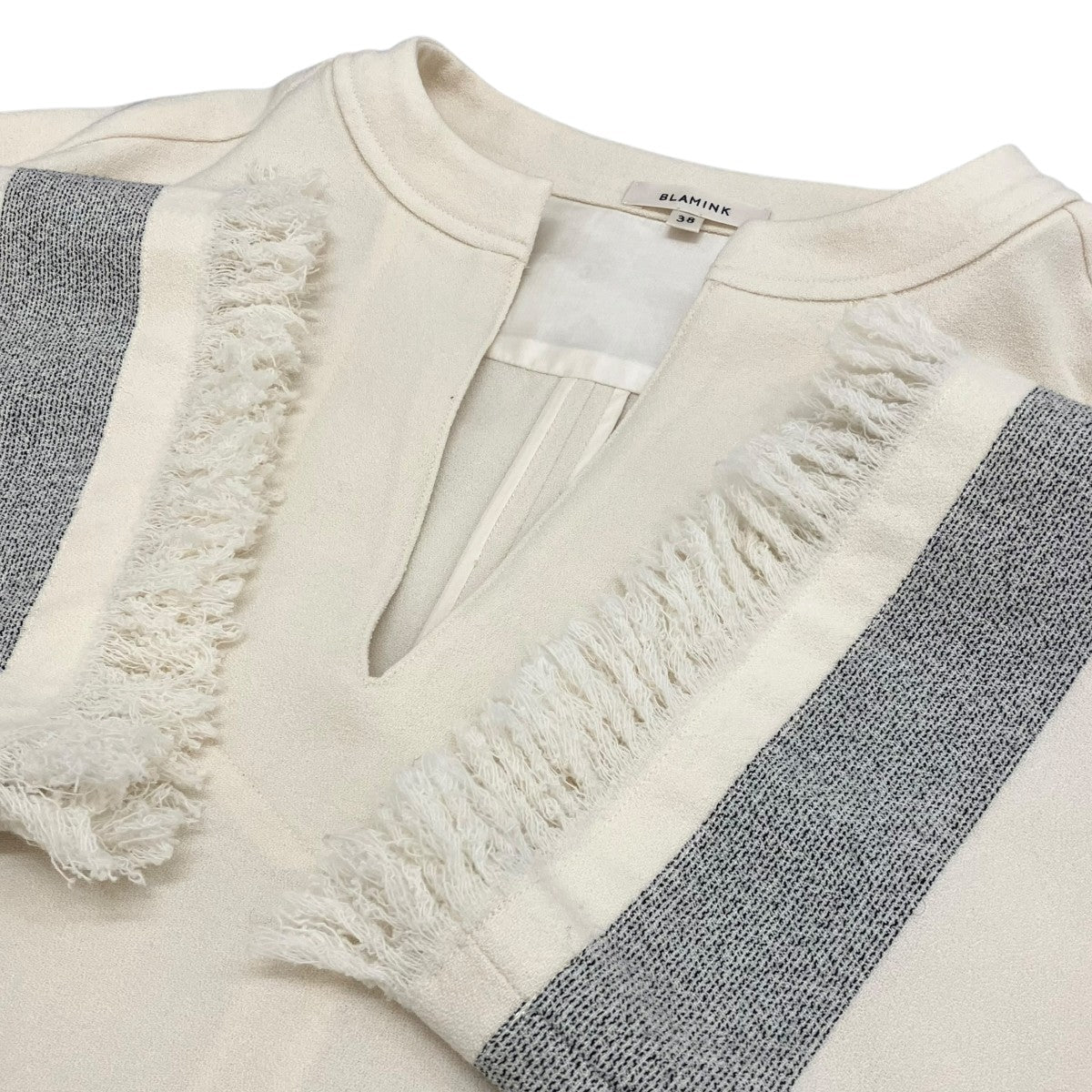 BLAMINK 【P W EMB FRG CAPE】フリンジケープ7921-299-0140 古着・中古-6枚目のアイテム画像