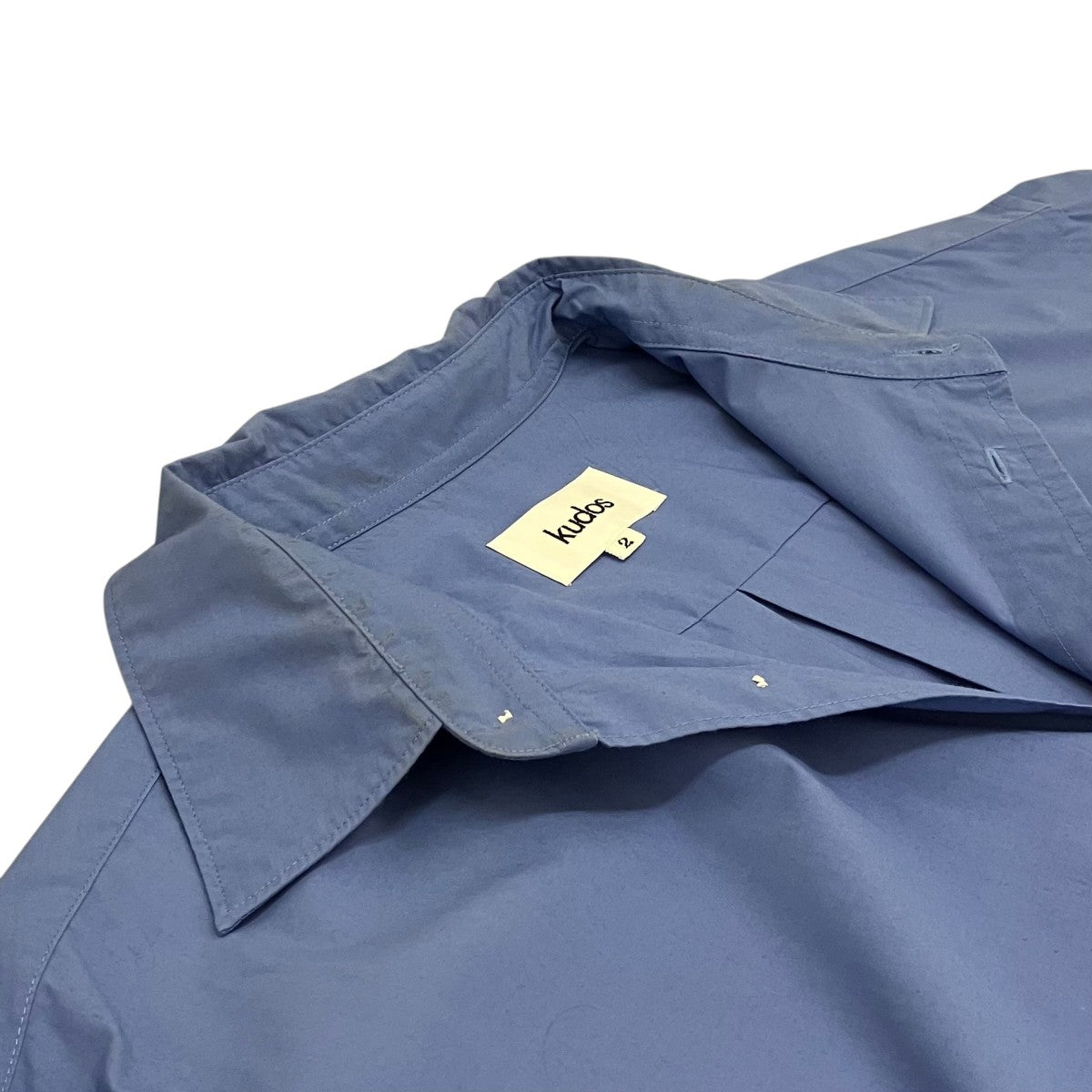kudos 22ss COLLAR STRINGS SHIRT シャツ kudos(クードス) 【I DID IT SHIRT】シャツKB21XX07 KB21XX07 ブルー