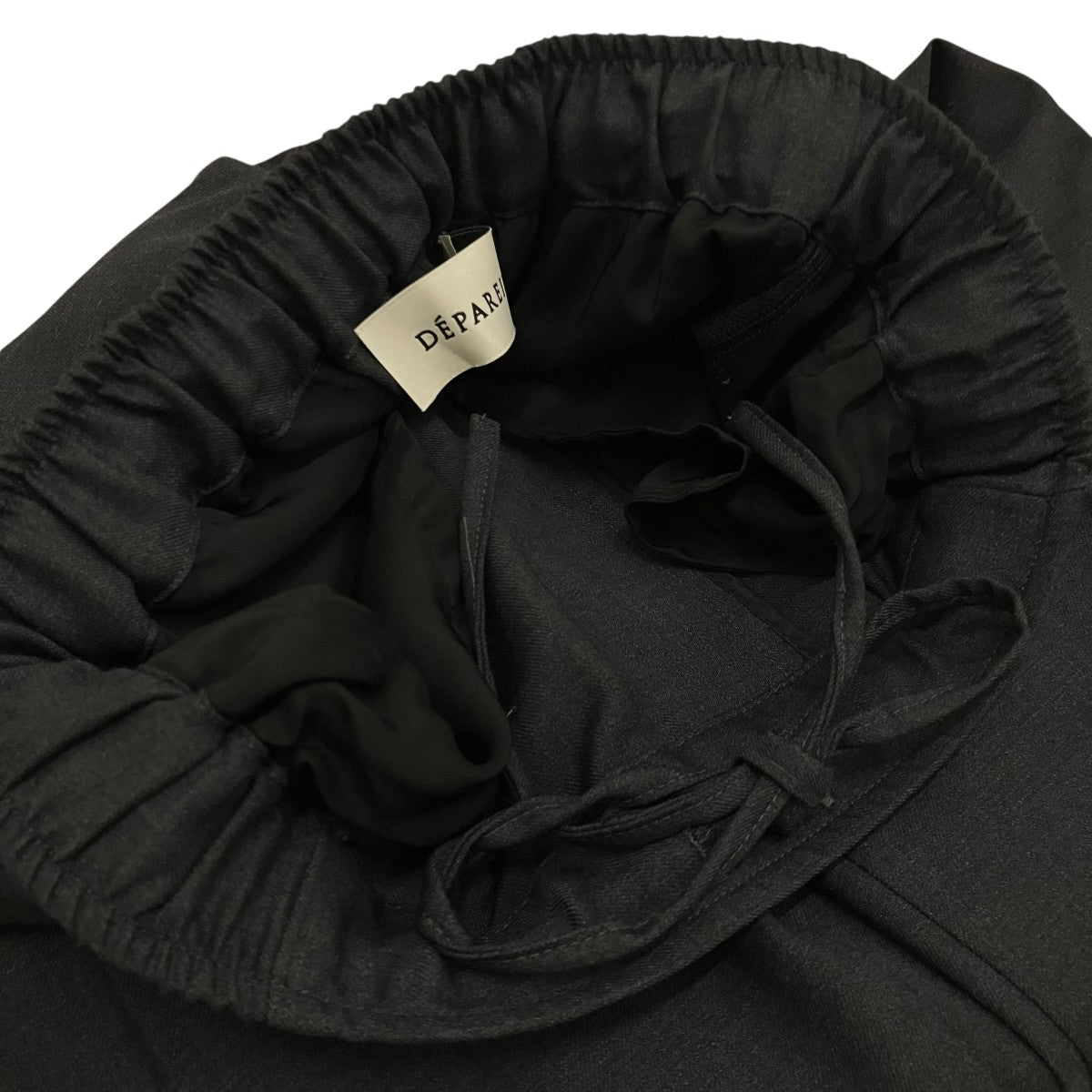 【SILK WOOL TWILL GATHER PANTS】スラックスB1144AFP107