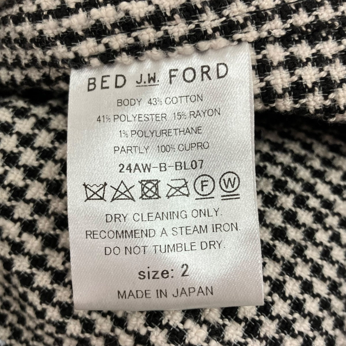 BED J．W． FORD デザインシャツ24AW-B-BL07 古着・中古-5枚目のアイテム画像