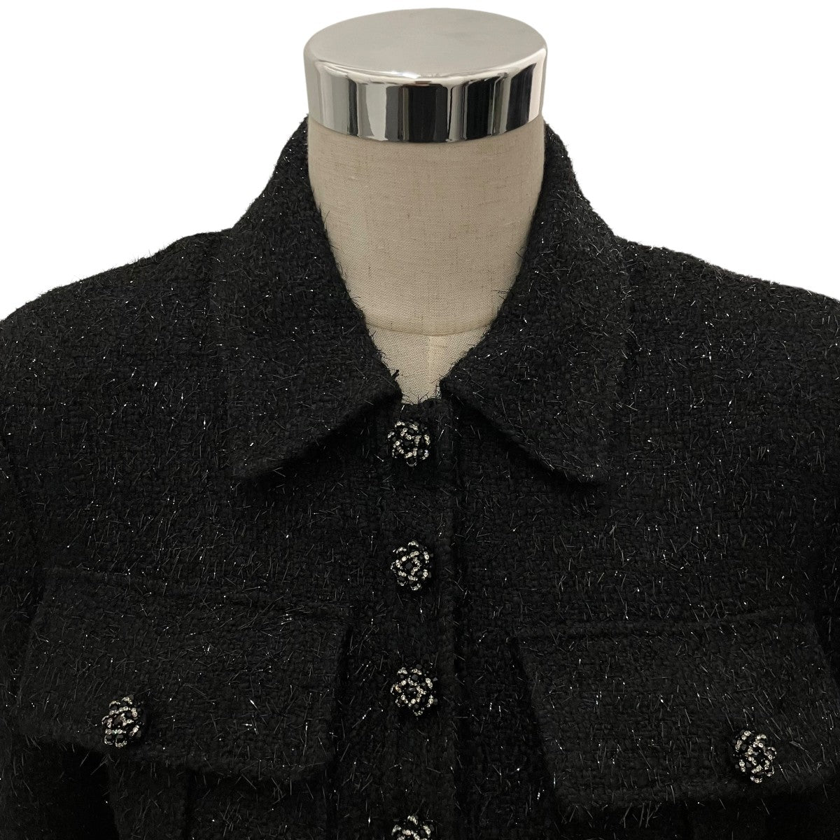 SELF PORTRAIT 【BOUCLE CROPPED JACKET】ブークレクロップドジャケットRS24-147J-B 古着・中古-4枚目のアイテム画像