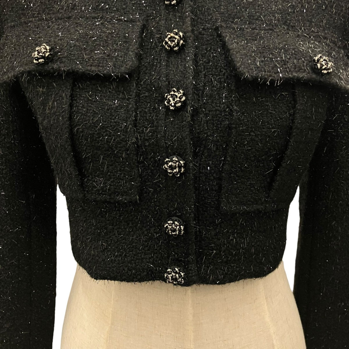 SELF PORTRAIT 【BOUCLE CROPPED JACKET】ブークレクロップドジャケットRS24-147J-B 古着・中古-5枚目のアイテム画像