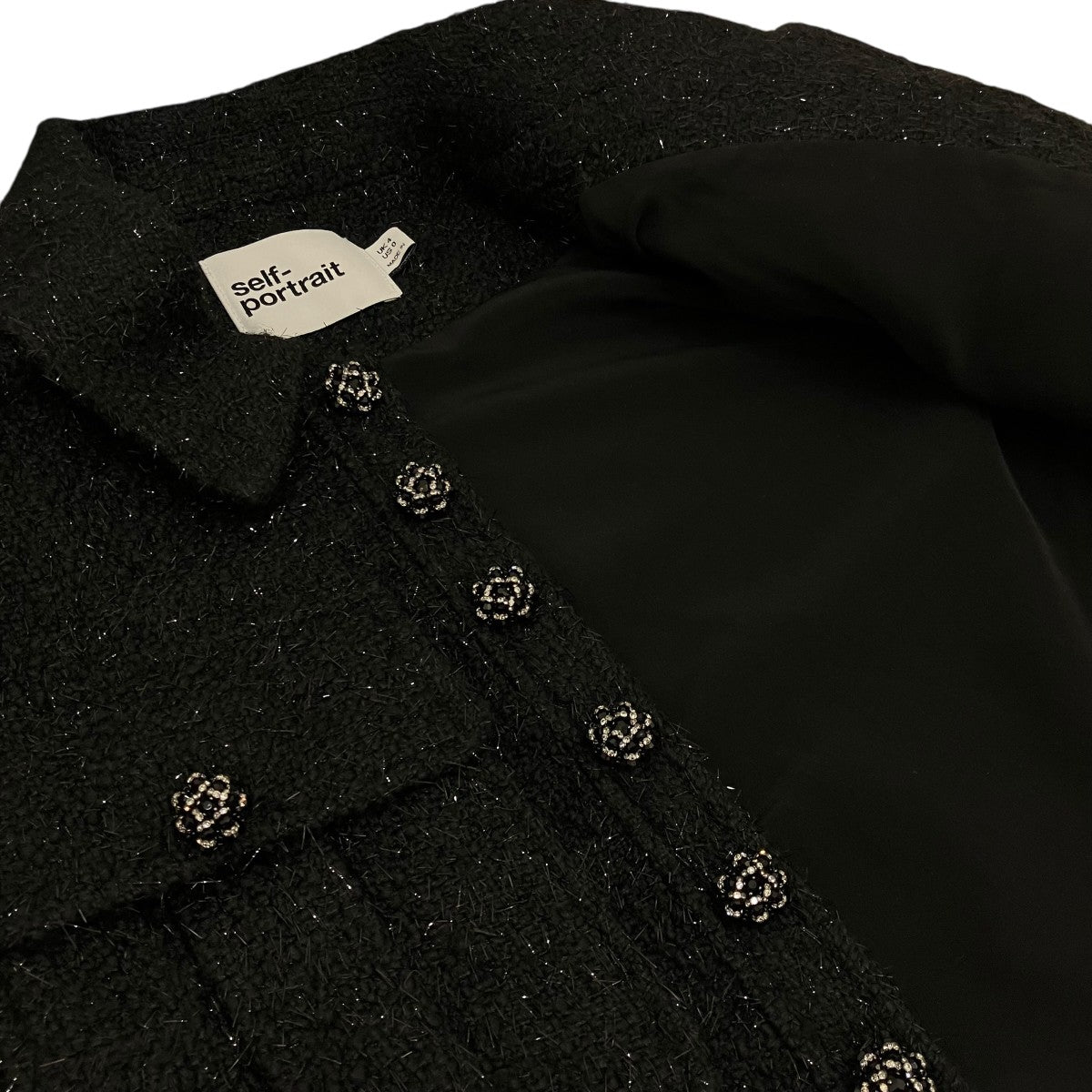 SELF PORTRAIT 【BOUCLE CROPPED JACKET】ブークレクロップドジャケットRS24-147J-B 古着・中古-6枚目のアイテム画像