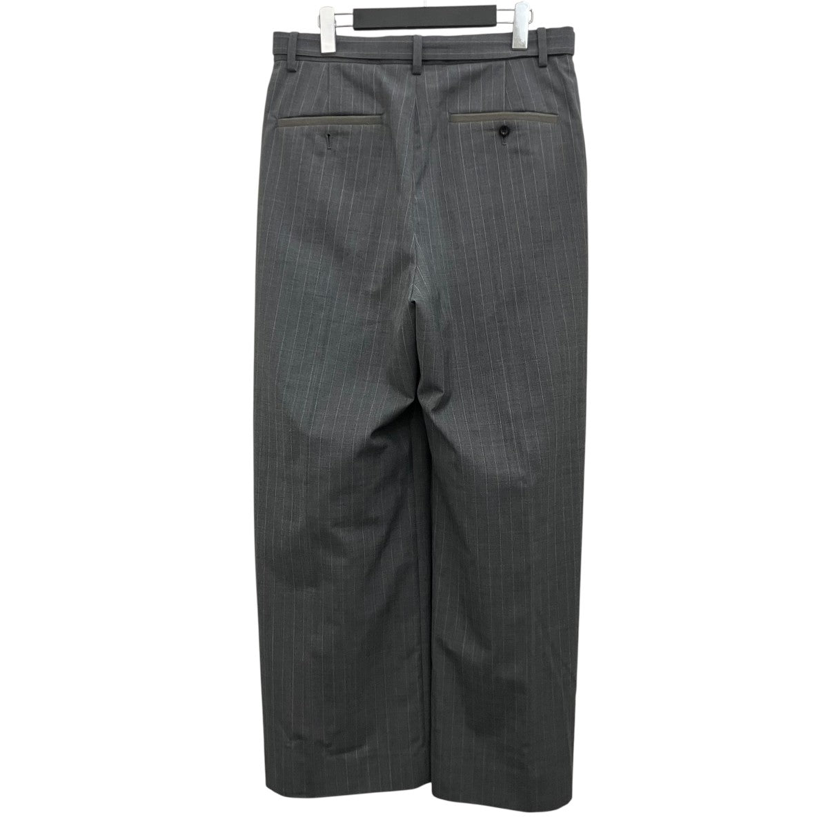 sacai 24ssChalk Stripe Pantsベルテッドストライプワイドパンツ24-03343M 古着・中古-2枚目のアイテム画像