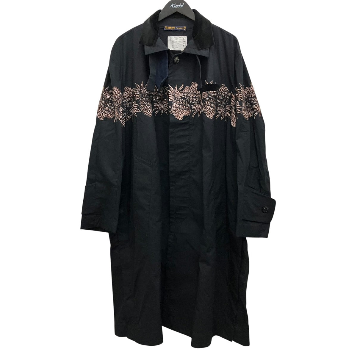 sacai×Sun Surf エンブロイダリーステンカラーコート20-02272M 古着・中古-1枚目のアイテム画像