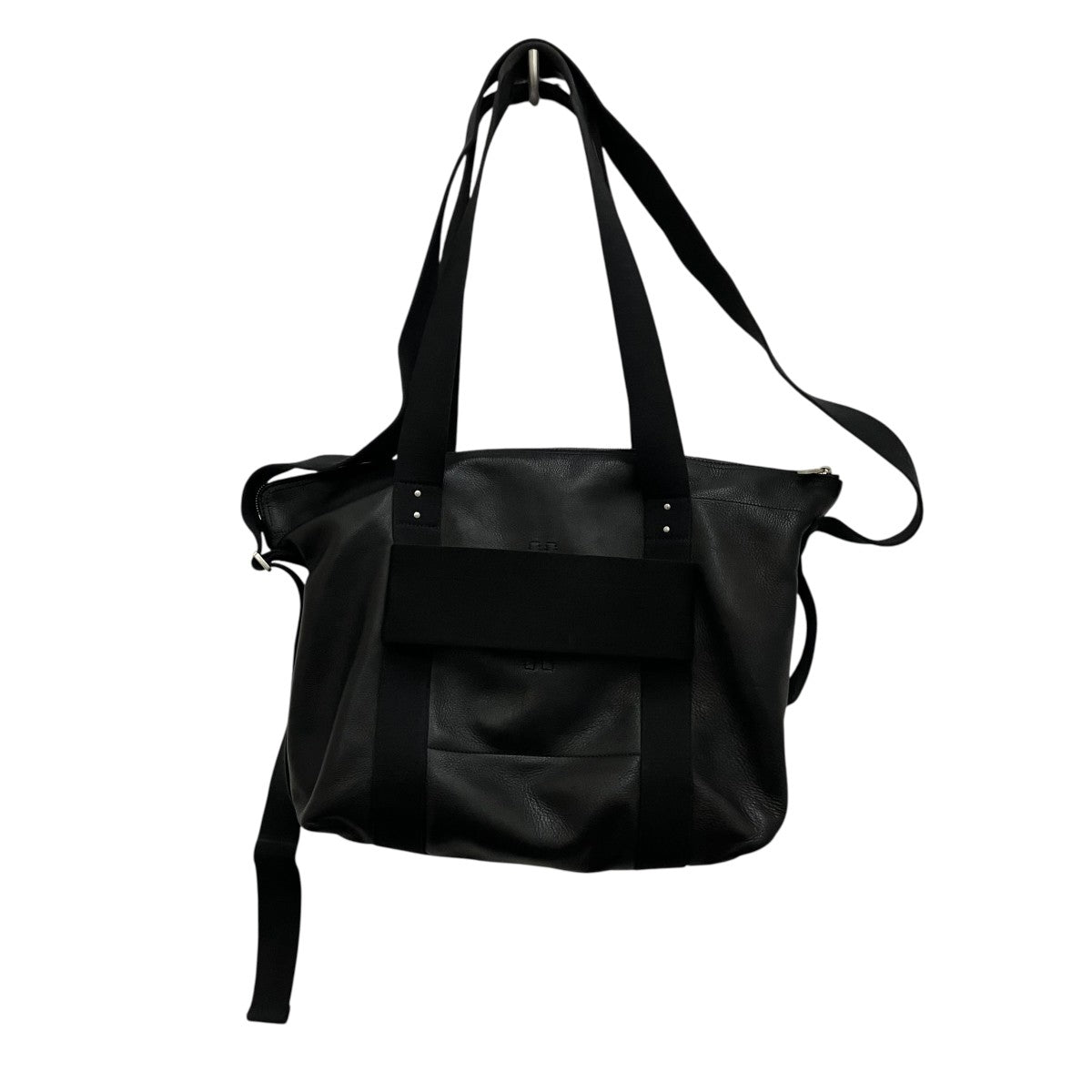 リックオーエンス　レザートートバッグブラック RICK OWENS - 【25SS】ミニ ショッパー レザー トートバッグ 鞄 / MINI