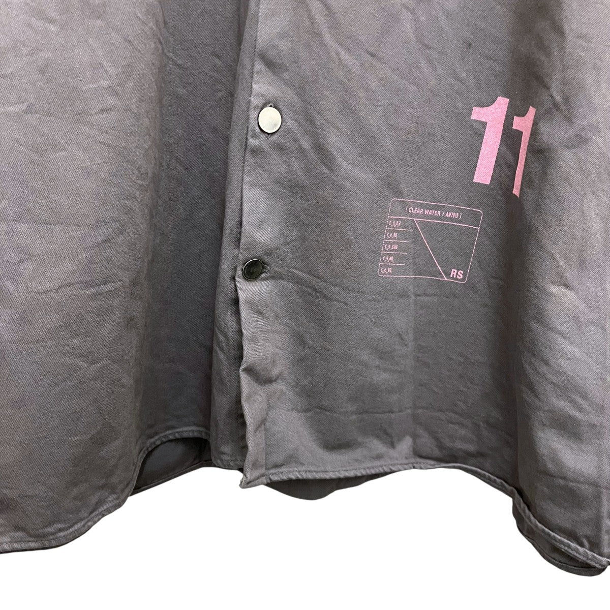 RAF SIMONS 【18AWDENIM EASY FIT SHIRT】シャツジャケット182-248 古着・中古-4枚目のアイテム画像