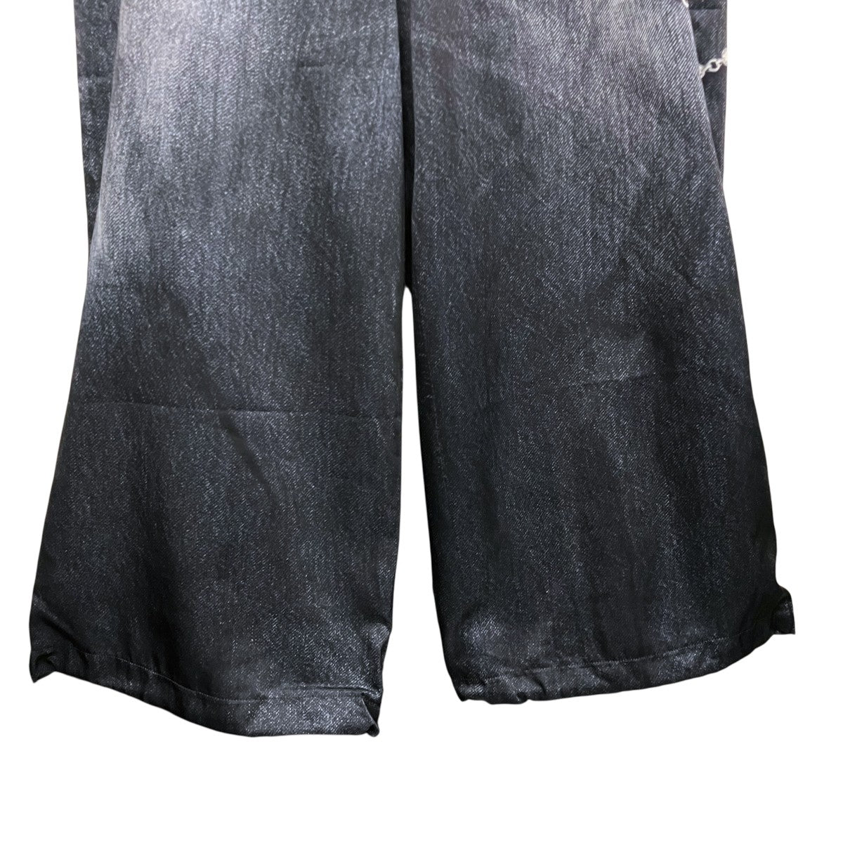 TALKING ABOUT THE ABSTRACTION 25AW【FLEECE DENIM PRINT WIDE PANTS】トロンプルイユパンツNPT-PT-005R 古着・中古-4枚目のアイテム画像