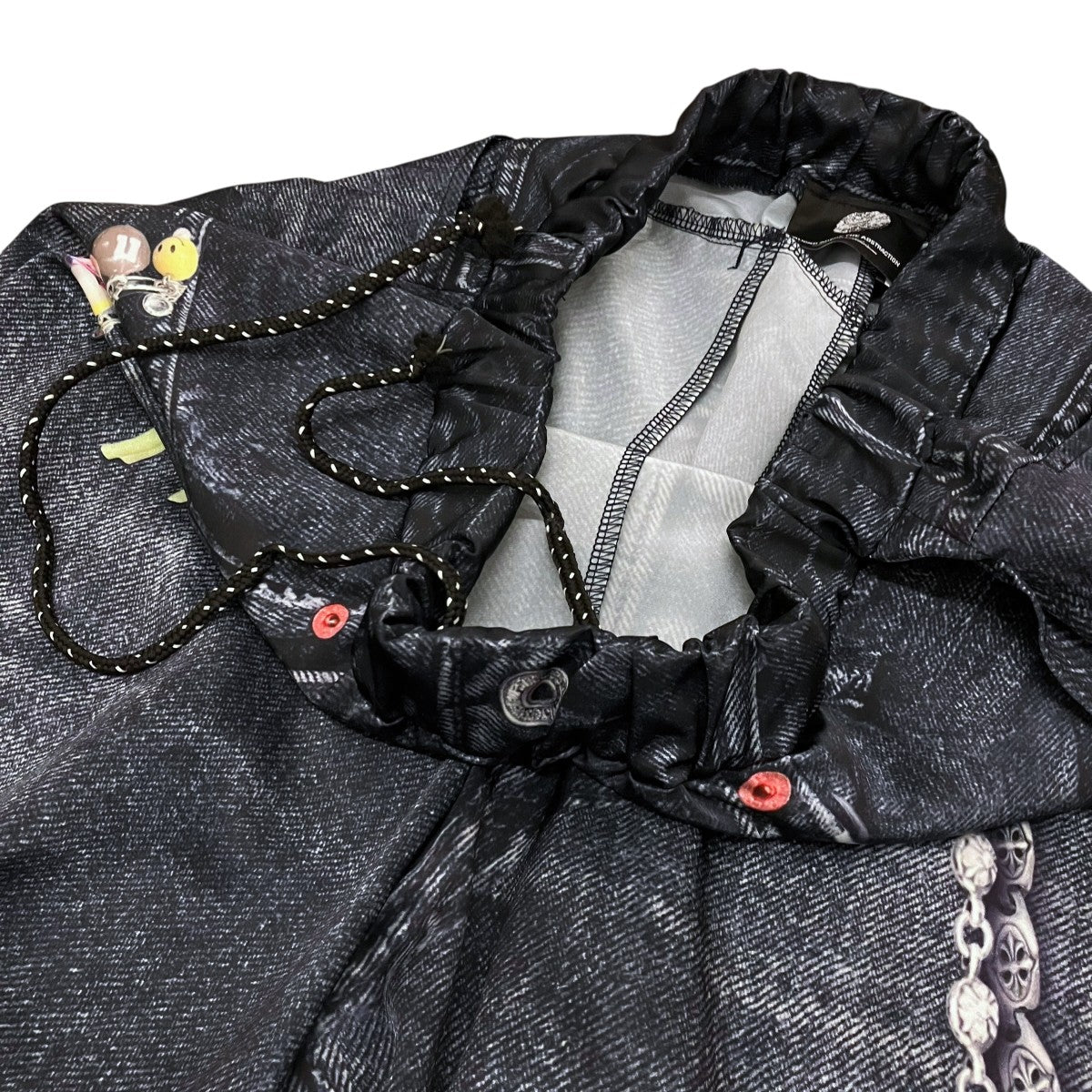 TALKING ABOUT THE ABSTRACTION 25AW【FLEECE DENIM PRINT WIDE PANTS】トロンプルイユパンツNPT-PT-005R 古着・中古-5枚目のアイテム画像