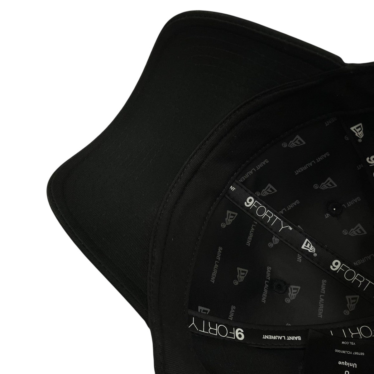 Saint Laurent Paris×New Era ロゴキャップ687687 687687 ブラック
