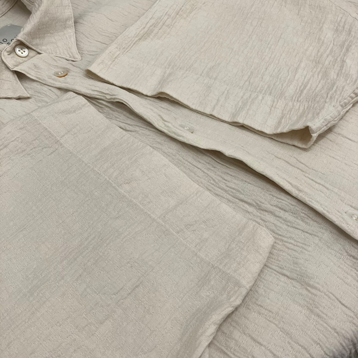 STUDIO NICHOLSON 【SANKO MATELASSE SHIRT】半袖シャツSNM-1267 古着・中古-6枚目のアイテム画像