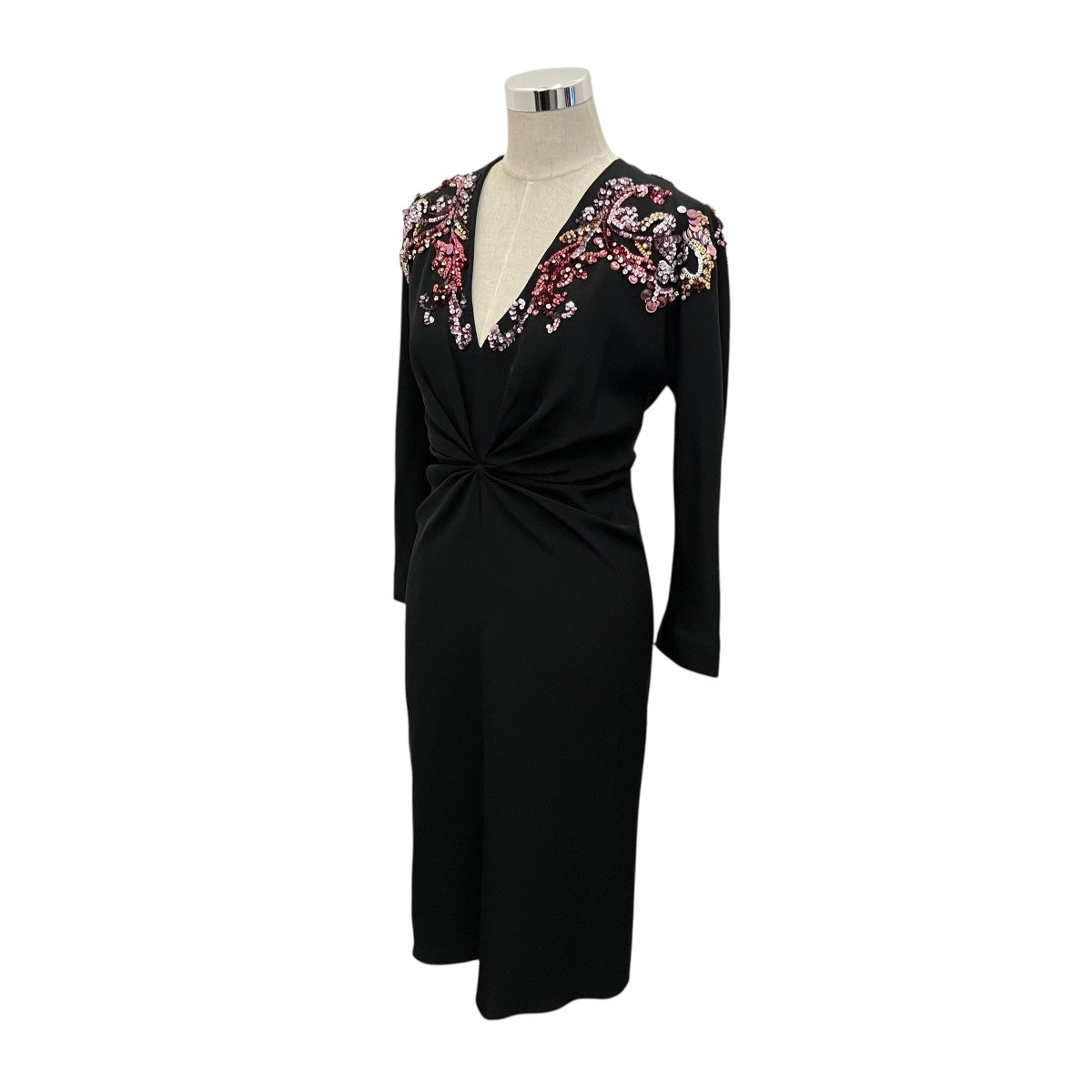 【VESTITI DRESS】ビジューシルクカーディガン