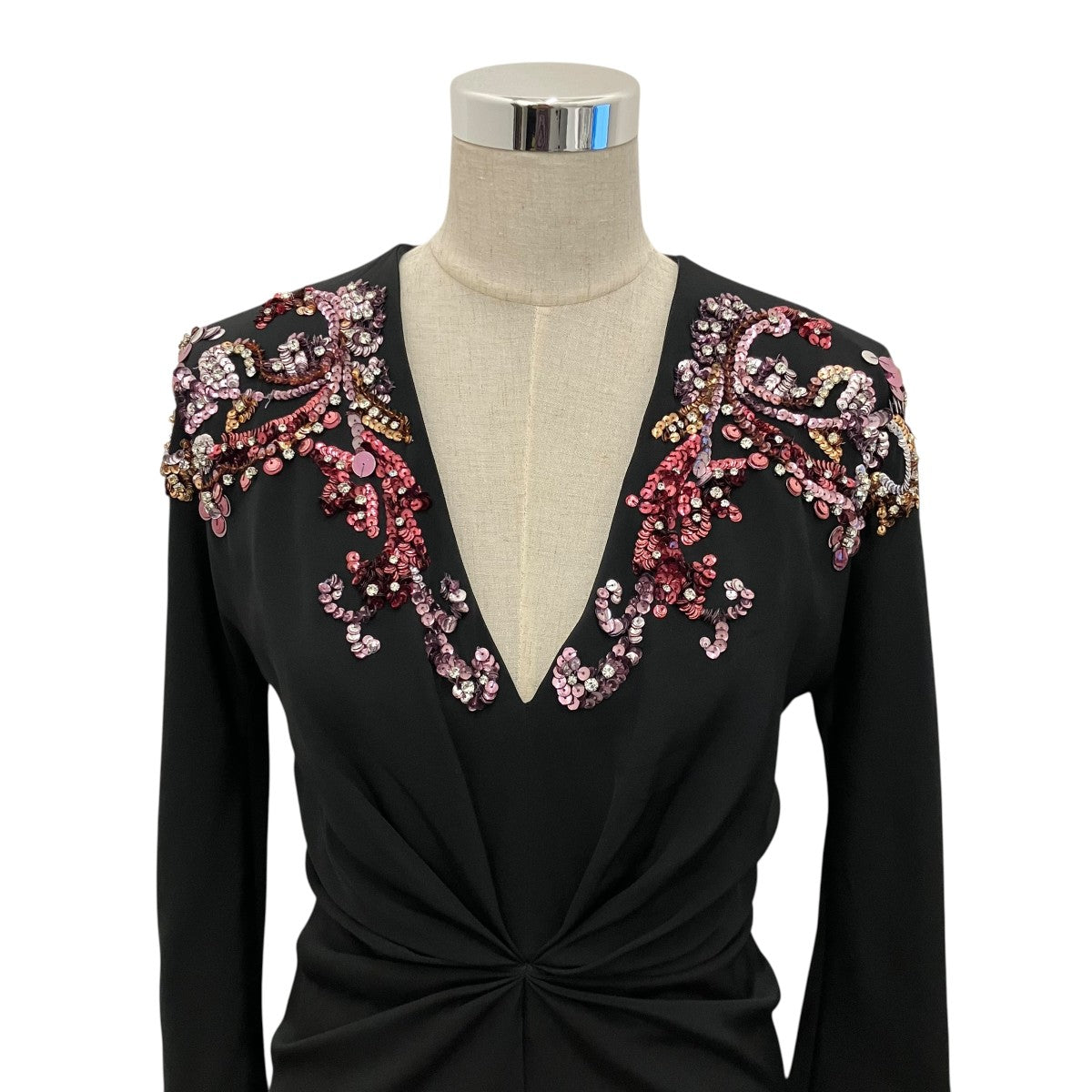 【VESTITI DRESS】ビジューシルクカーディガン