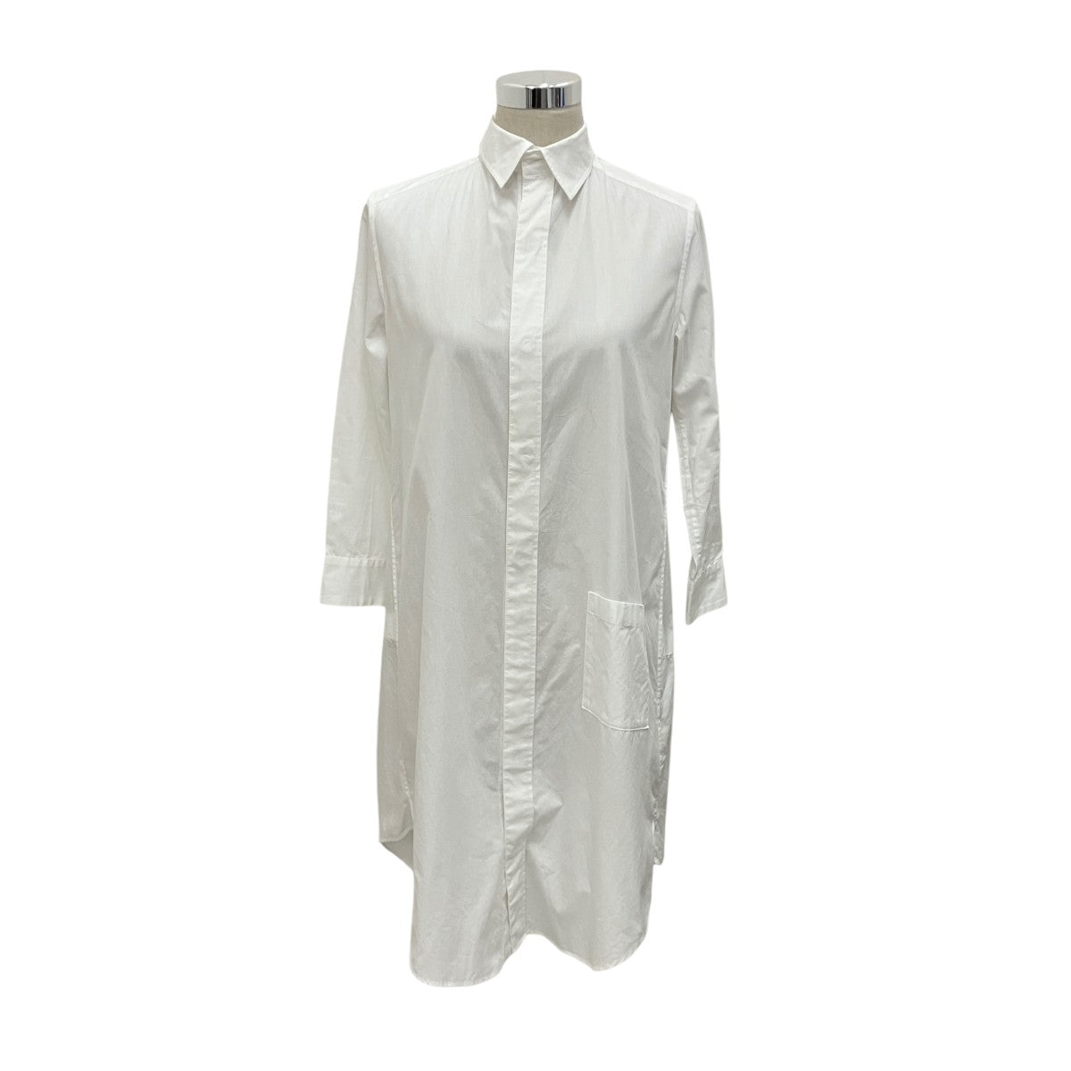 23AW【COTTON BROADCLOTH BALLOON SILHOUETTE SHIRT DRESS WITH BOX POCKET】ロングシャツFJ-D66-002