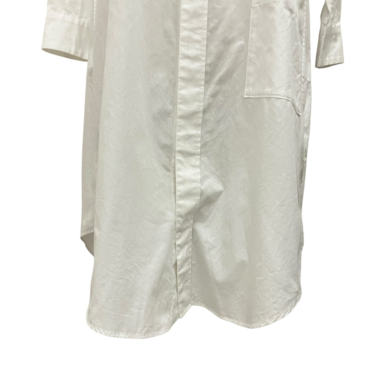 23AW【COTTON BROADCLOTH BALLOON SILHOUETTE SHIRT DRESS WITH BOX POCKET】ロングシャツFJ-D66-002