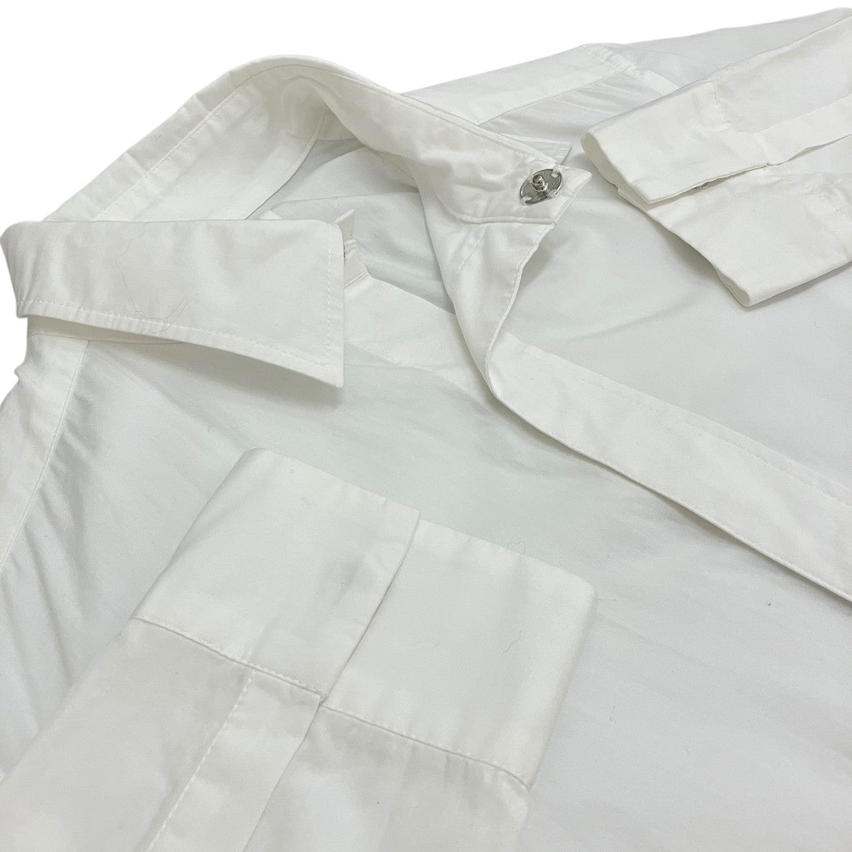 23AW【COTTON BROADCLOTH BALLOON SILHOUETTE SHIRT DRESS WITH BOX POCKET】ロングシャツFJ-D66-002