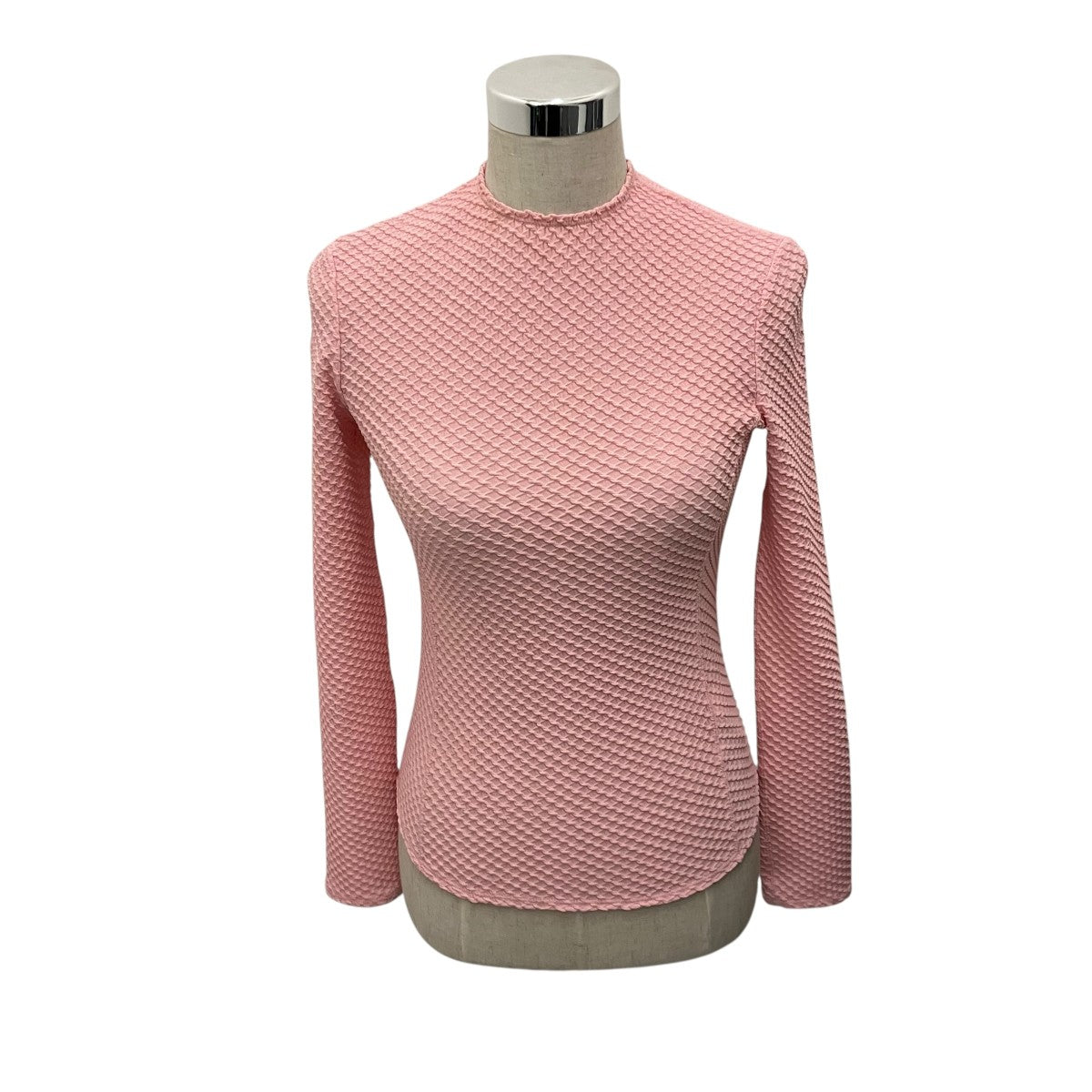 mame kurogouchi 26SS【SHIRRING JERSEY JACQUARD LONG SLEEVE TOP】天竺ジャカードトップMM26SS-JS038 古着・中古-2枚目のアイテム画像