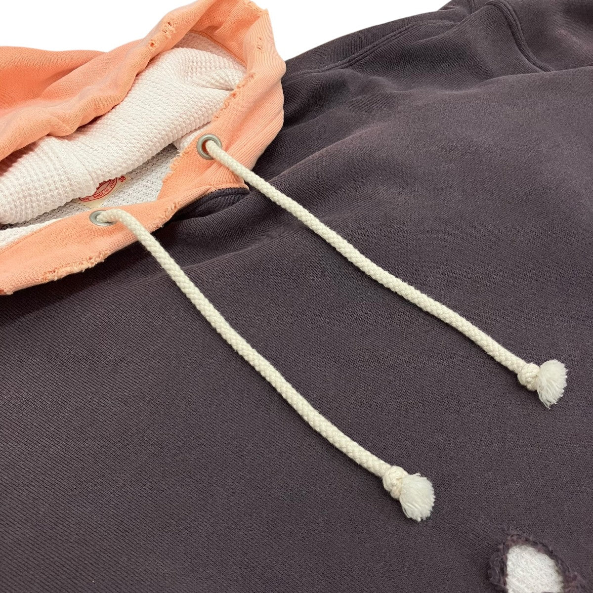 FULLCOUNT 25AW【FADING DOUBLE FACE SWEAT HOODIE】クラッシュ加工パーカー3770 古着・中古-5枚目のアイテム画像