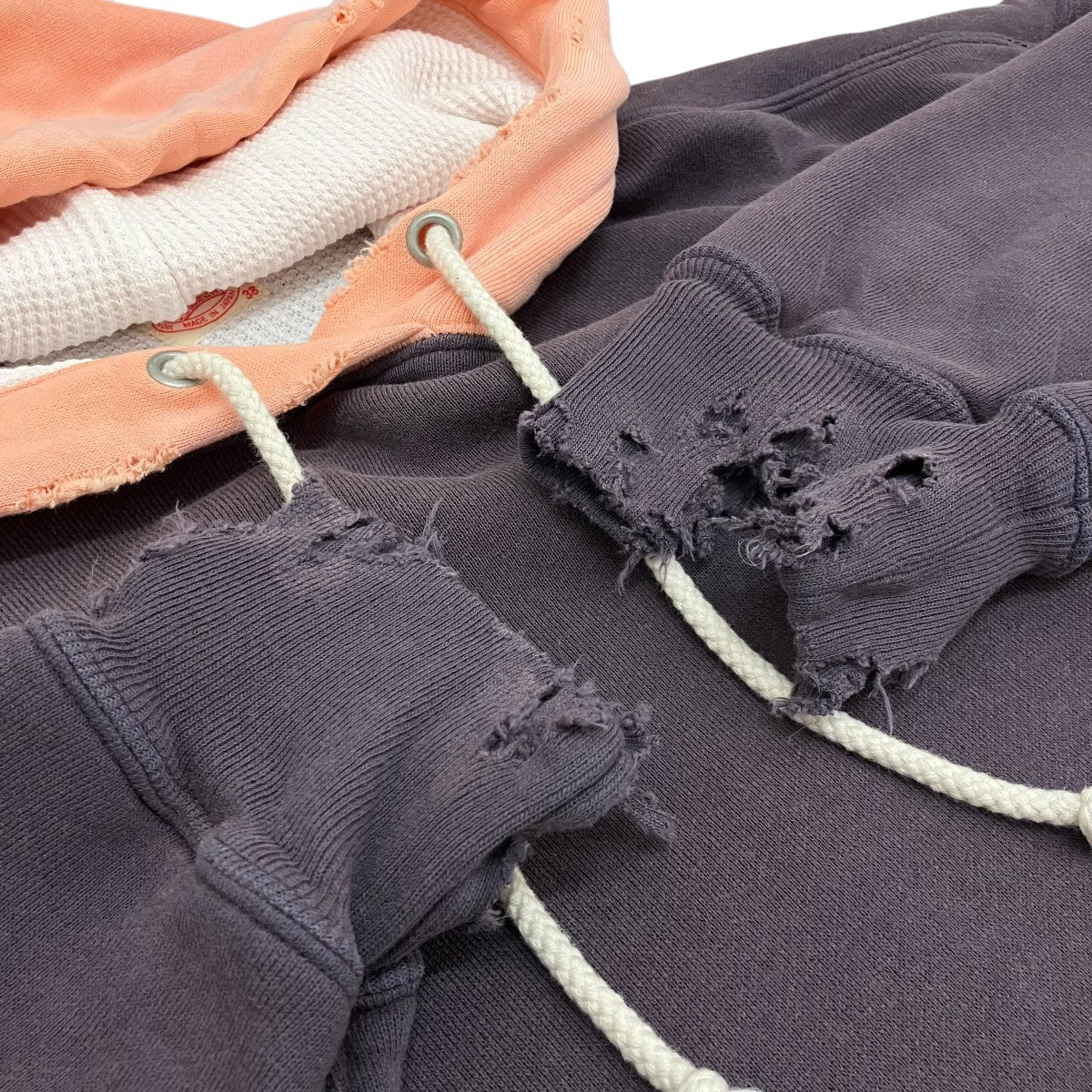 FULLCOUNT 25AW【FADING DOUBLE FACE SWEAT HOODIE】クラッシュ加工パーカー3770 古着・中古-6枚目のアイテム画像