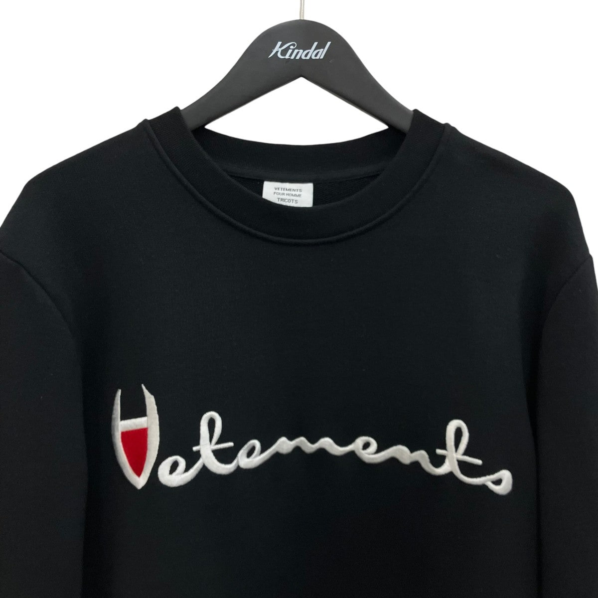 VETEMENTS(ヴェトモン) ロゴ刺繍スウェットMS16TP25 MS16TP25 ブラック