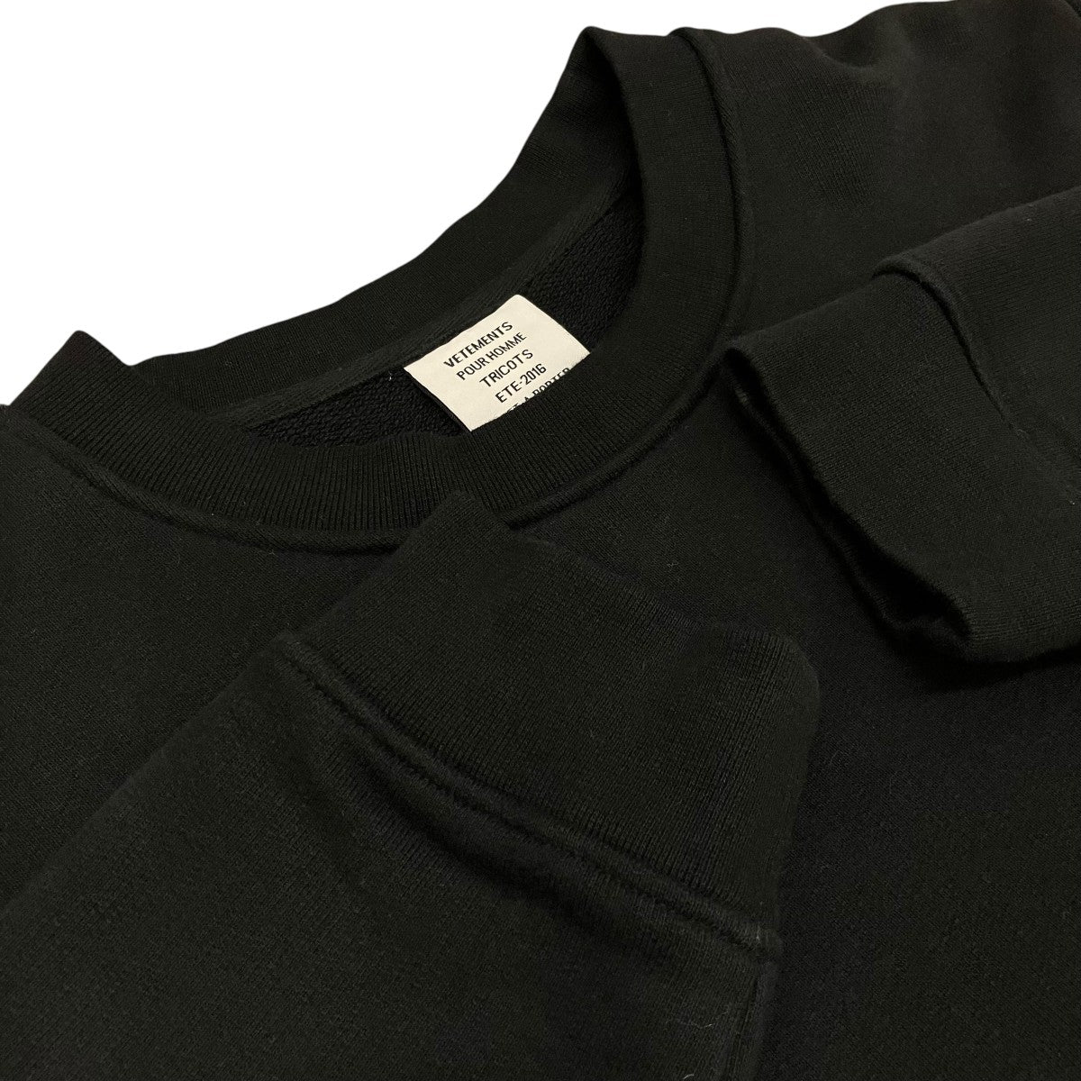 VETEMENTS(ヴェトモン) ロゴ刺繍スウェットMS16TP25 MS16TP25 ブラック