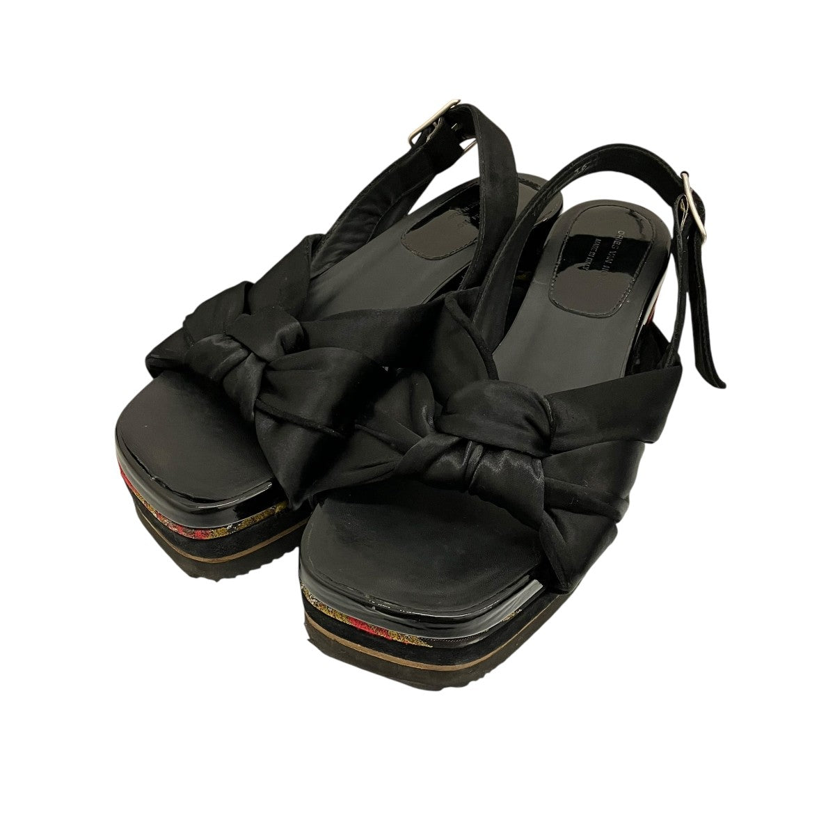 DRIES VAN NOTEN ジャガードリボンサンダル 古着・中古-1枚目のアイテム画像