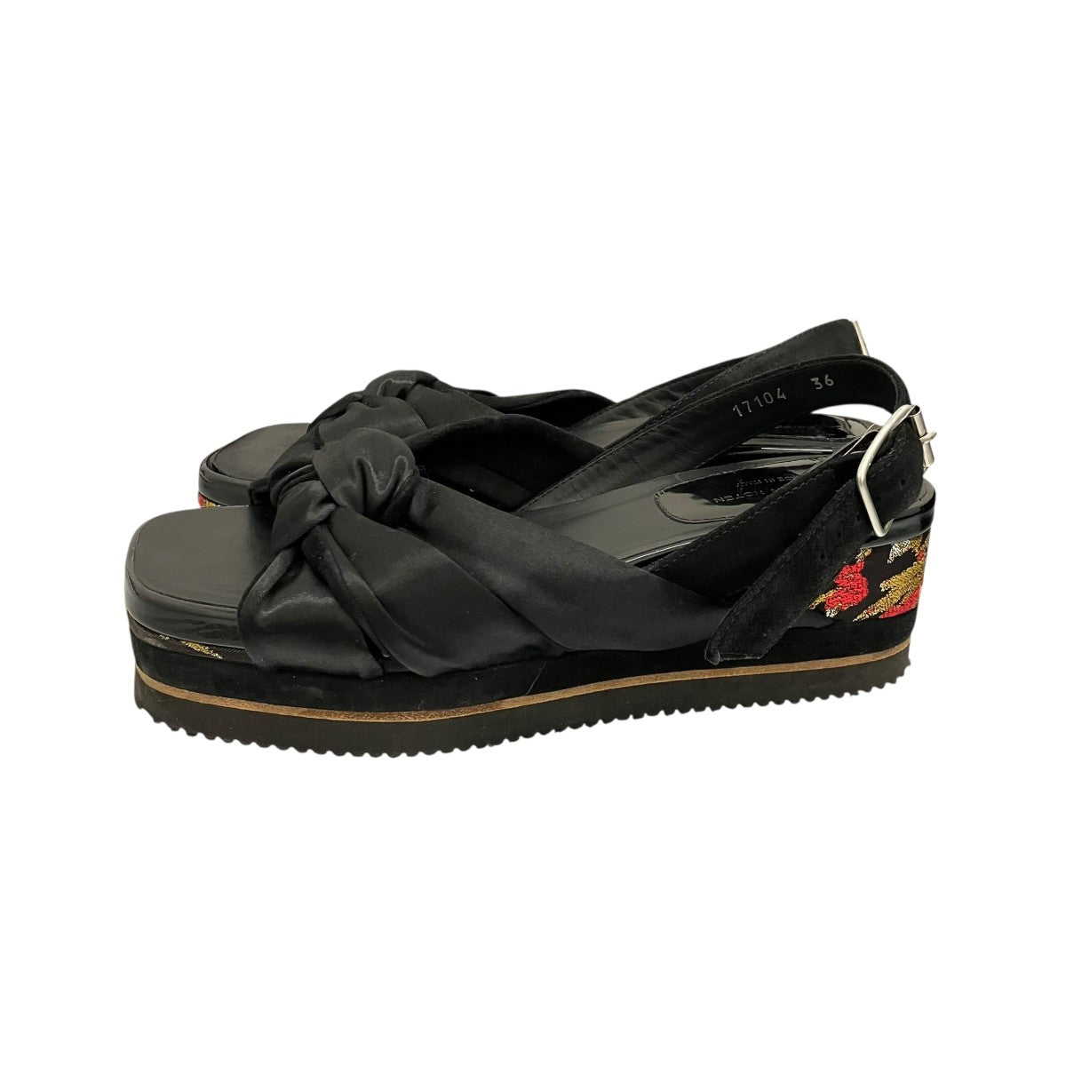 DRIES VAN NOTEN ジャガードリボンサンダル 古着・中古-4枚目のアイテム画像