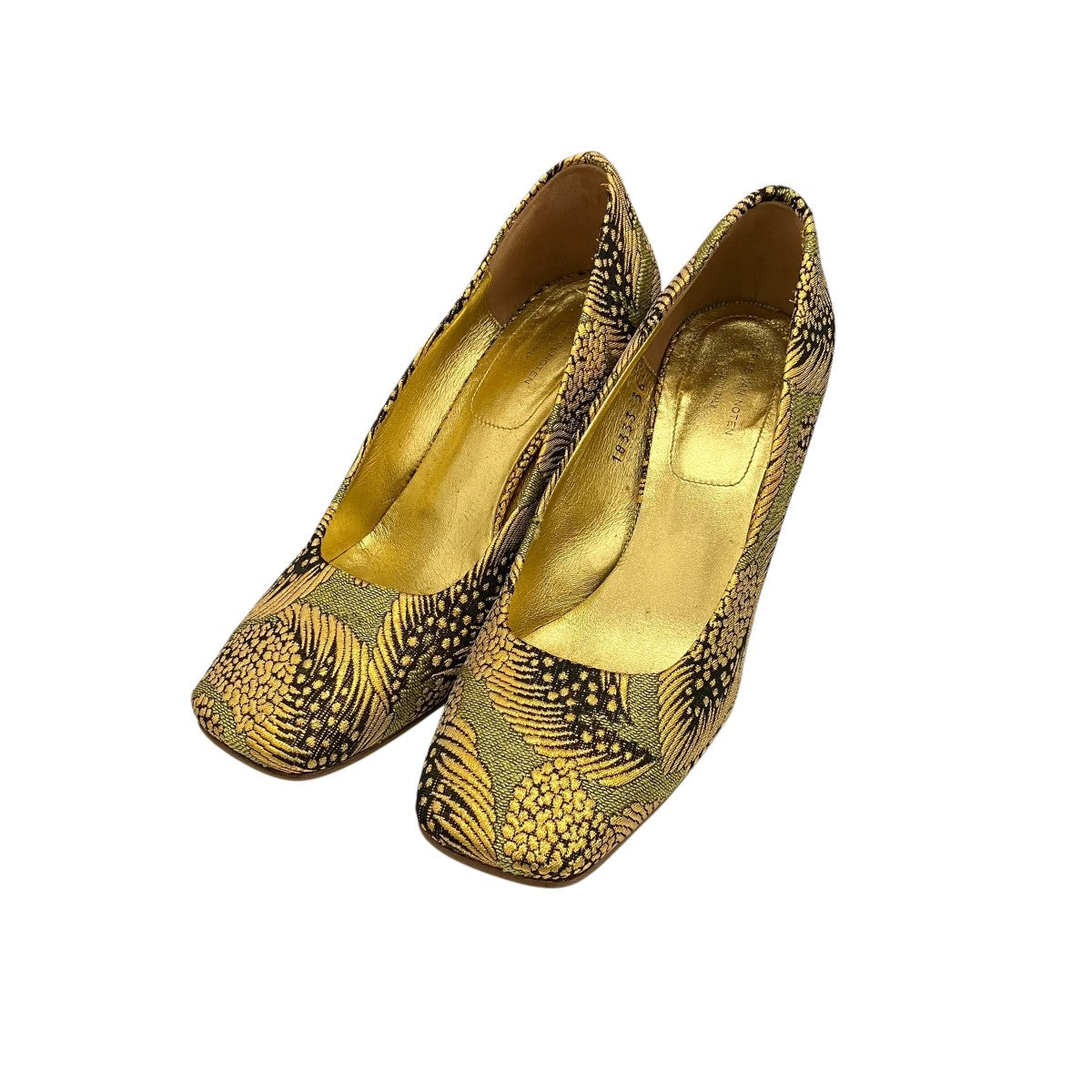 DRIES VAN NOTEN ジャガードパンプス 古着・中古-1枚目のアイテム画像