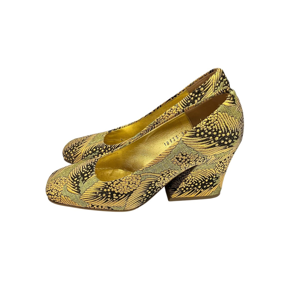 DRIES VAN NOTEN ジャガードパンプス 古着・中古-4枚目のアイテム画像