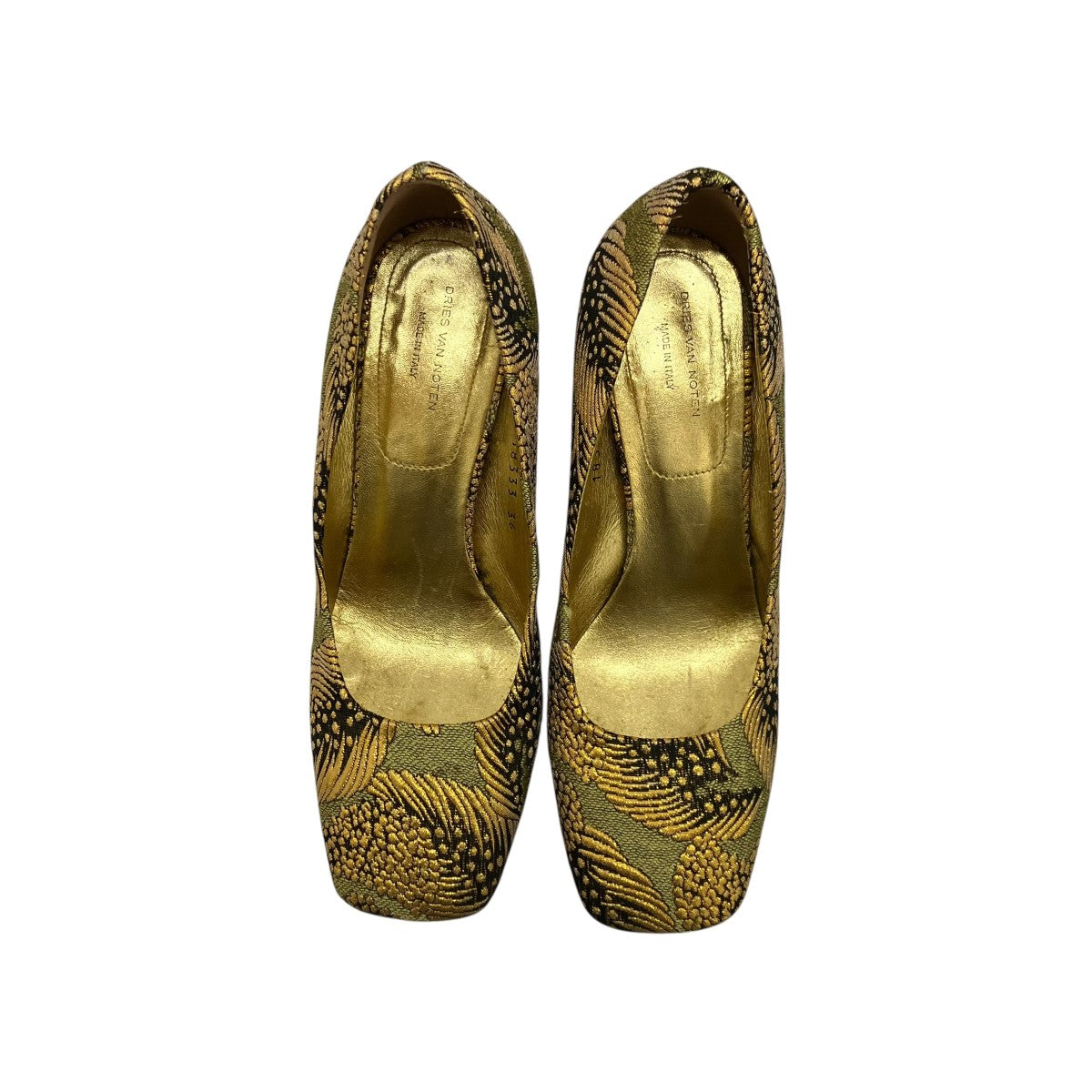 DRIES VAN NOTEN ジャガードパンプス 古着・中古-5枚目のアイテム画像