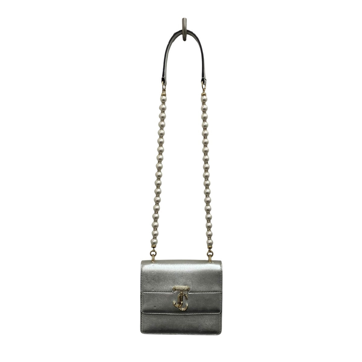 JIMMY CHOO 【AVENUE QUAD】パール付きショルダーバッグ 古着・中古-1枚目のアイテム画像
