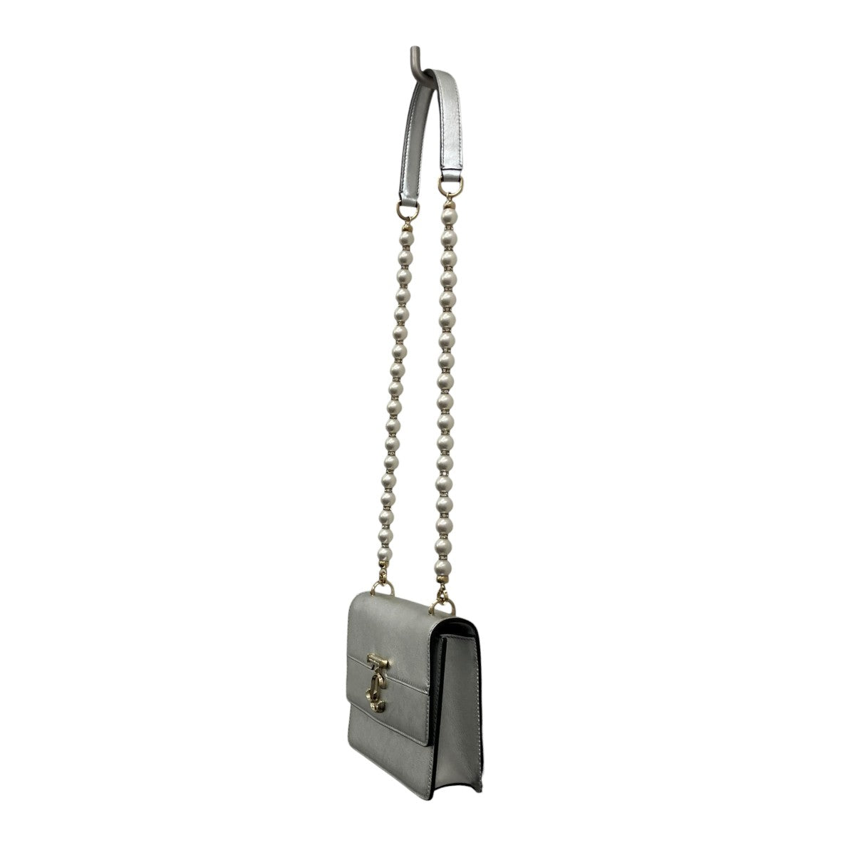 JIMMY CHOO 【AVENUE QUAD】パール付きショルダーバッグ 古着・中古-3枚目のアイテム画像