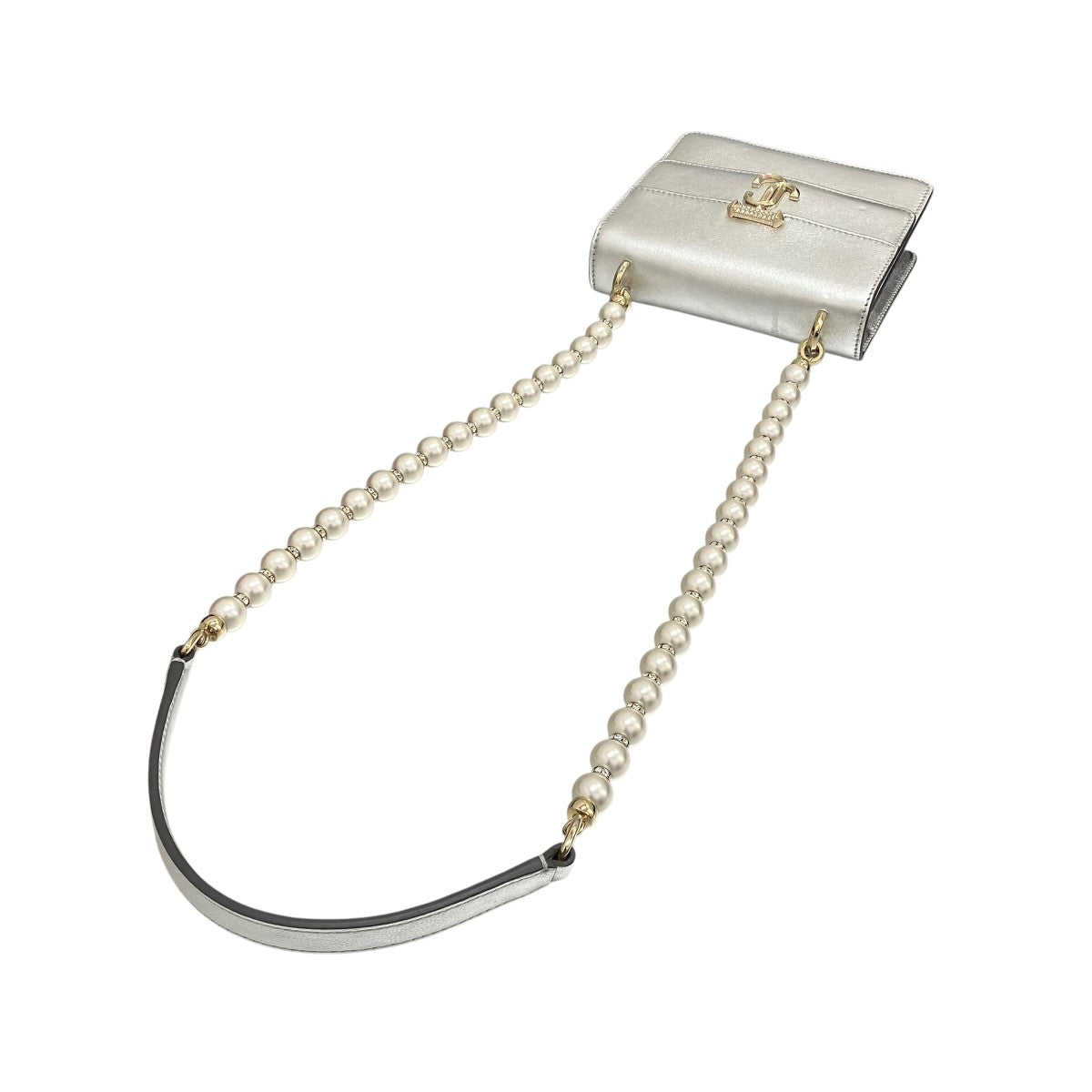 JIMMY CHOO 【AVENUE QUAD】パール付きショルダーバッグ 古着・中古-4枚目のアイテム画像