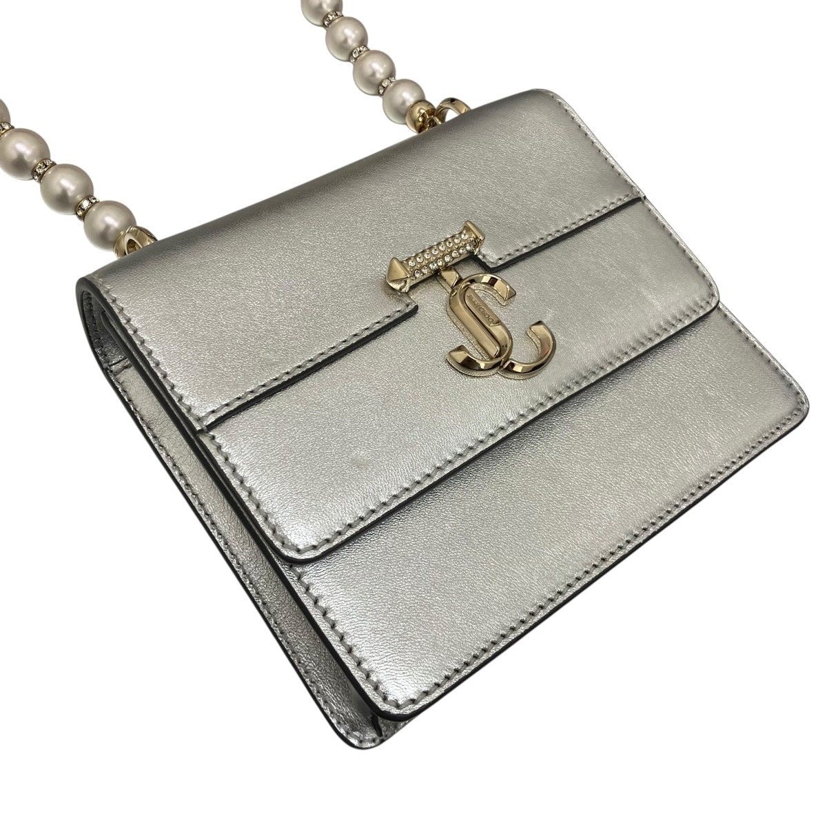 JIMMY CHOO 【AVENUE QUAD】パール付きショルダーバッグ 古着・中古-6枚目のアイテム画像