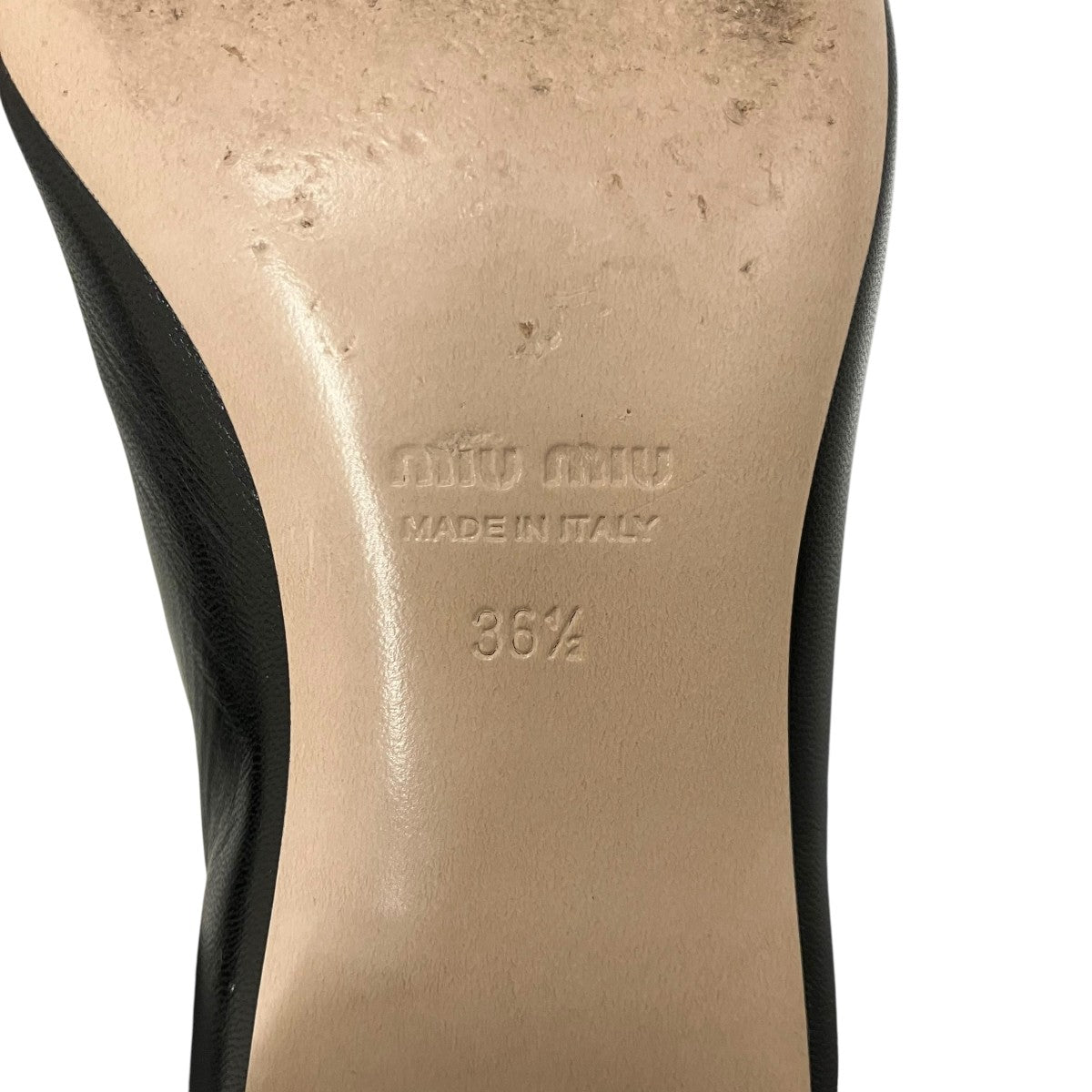MIU MIU チェーンモチーフブラッシュドレザーローファー 古着・中古-9枚目のアイテム画像