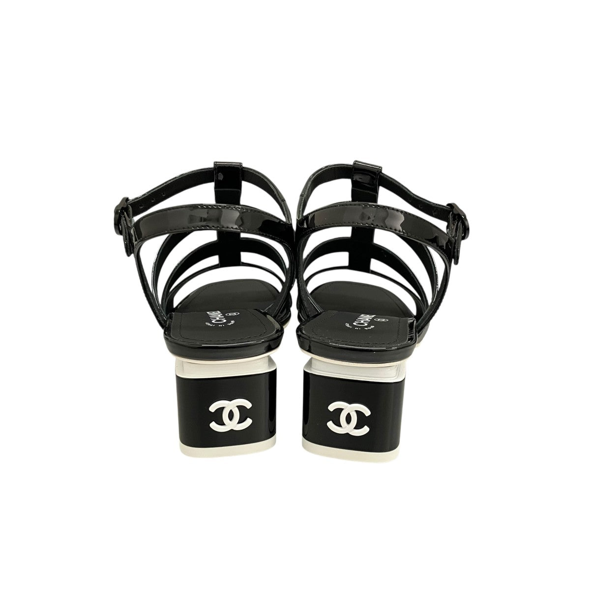 CHANEL(シャネル) バックロゴヒールサンダルG38685 G38685 ブラック