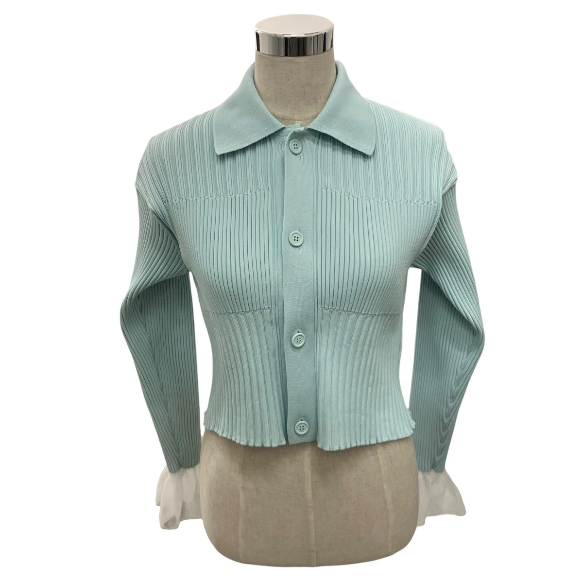 CFCL 26SS【LUCENT CROPPED SHIRT CARDIGAN】FLUTEDシャツカーディガンCF011KE098JP00 古着・中古-1枚目のアイテム画像