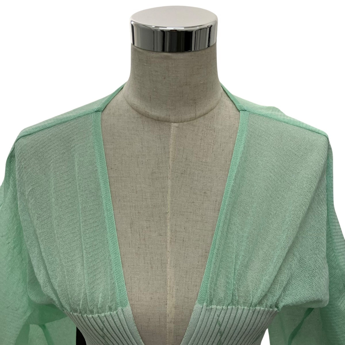 mame kurogouchi 25SS【Sheer Rounded Sleeve Knitted Cardigan】ニットカーディガンMM25SS-KN066 古着・中古-4枚目のアイテム画像