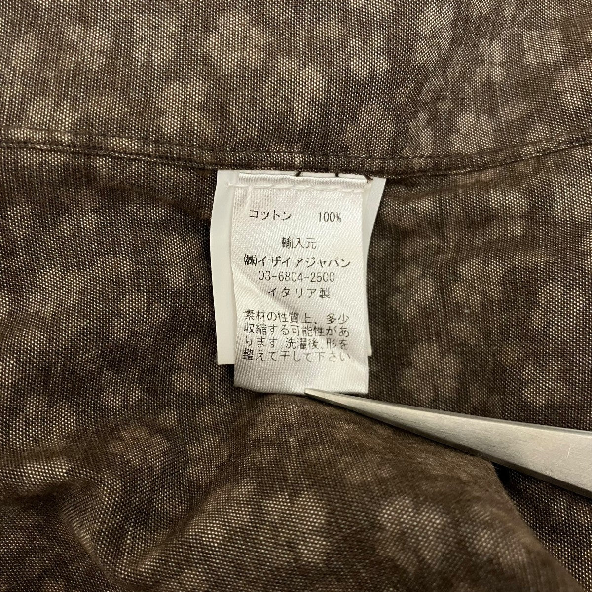 ISAIA フラワーパターンシャツ 古着・中古-6枚目のアイテム画像