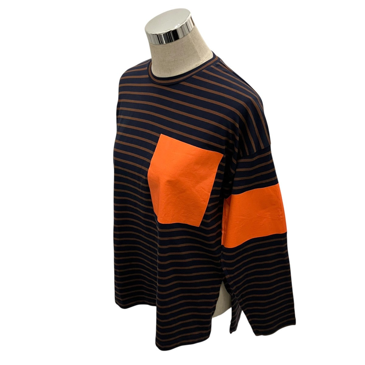nagonstans 【Over Size Long Sleeves T-shirt 】ボーダーカットソー470HA480-1300 古着・中古-3枚目のアイテム画像