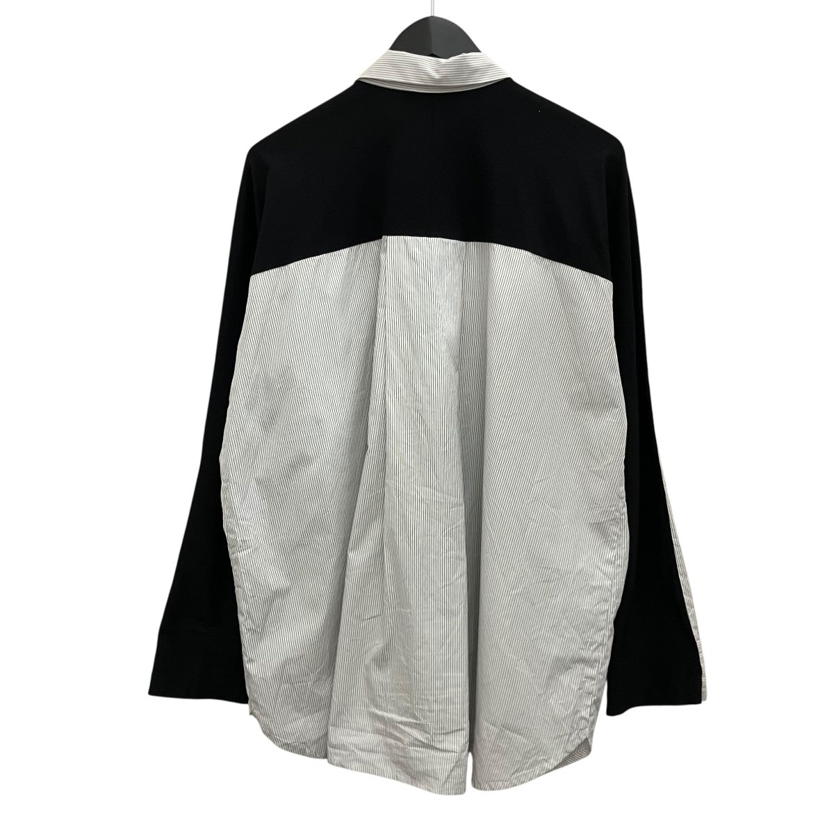 nagonstans 【shirt×cut long-sleeves t-shirt】ドッキングストライプブラウス470JS480-0511 古着・中古-2枚目のアイテム画像