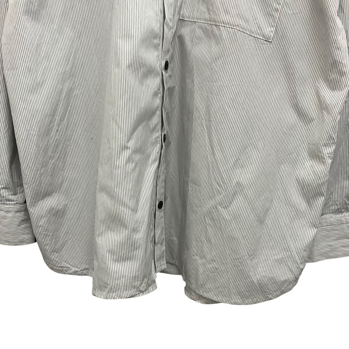nagonstans 【shirt×cut long-sleeves t-shirt】ドッキングストライプブラウス470JS480-0511 古着・中古-4枚目のアイテム画像