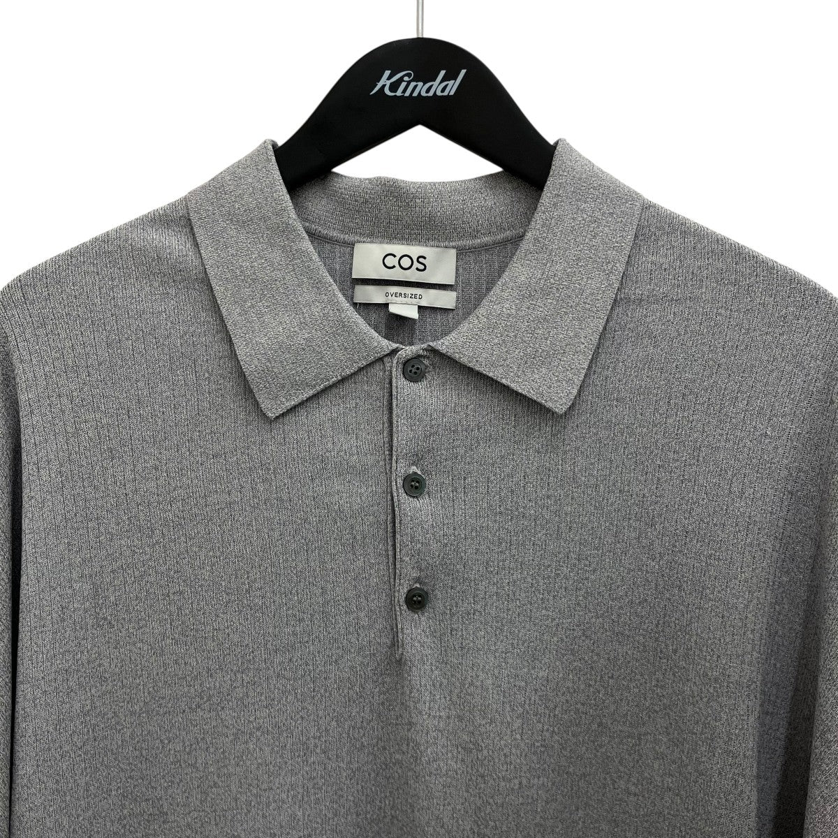 COS 【OVERSIZED RIBBED-KNIT POLO SHIRT】ニットポロシャツ857435 古着・中古-3枚目のアイテム画像