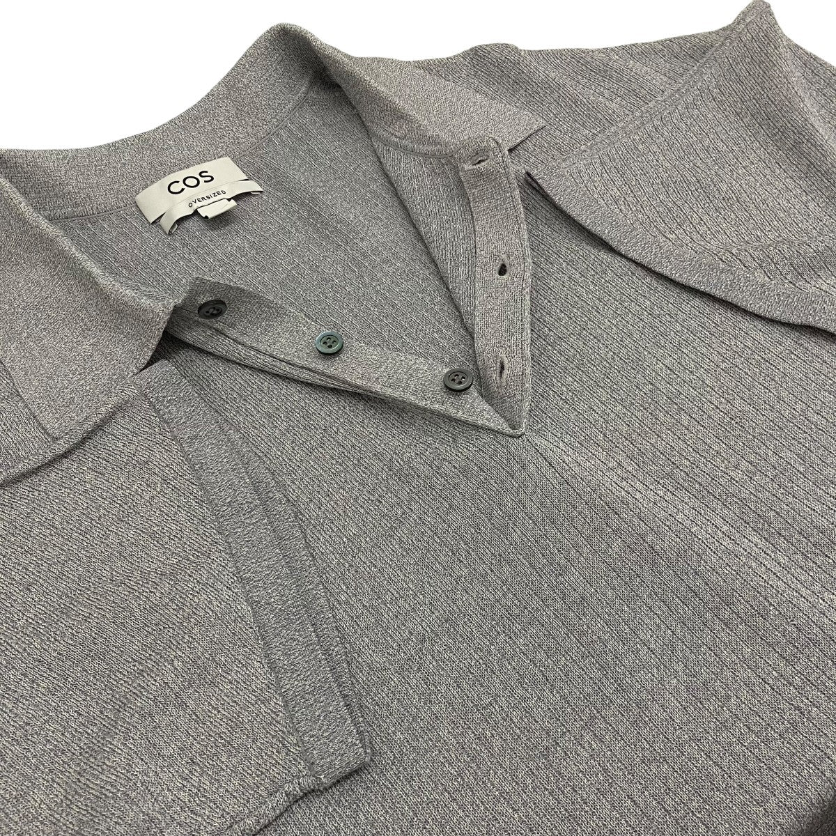 COS 【OVERSIZED RIBBED-KNIT POLO SHIRT】ニットポロシャツ857435 古着・中古-5枚目のアイテム画像