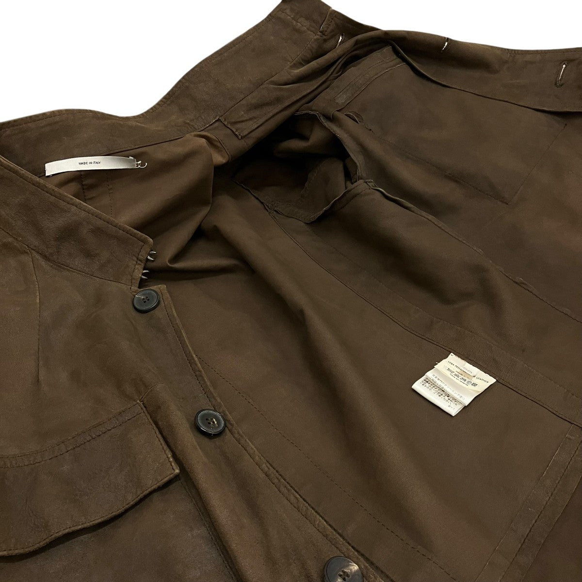 Yves Saint Laurent Rive Gauche スウェードミリタリージャケット 古着・中古-6枚目のアイテム画像