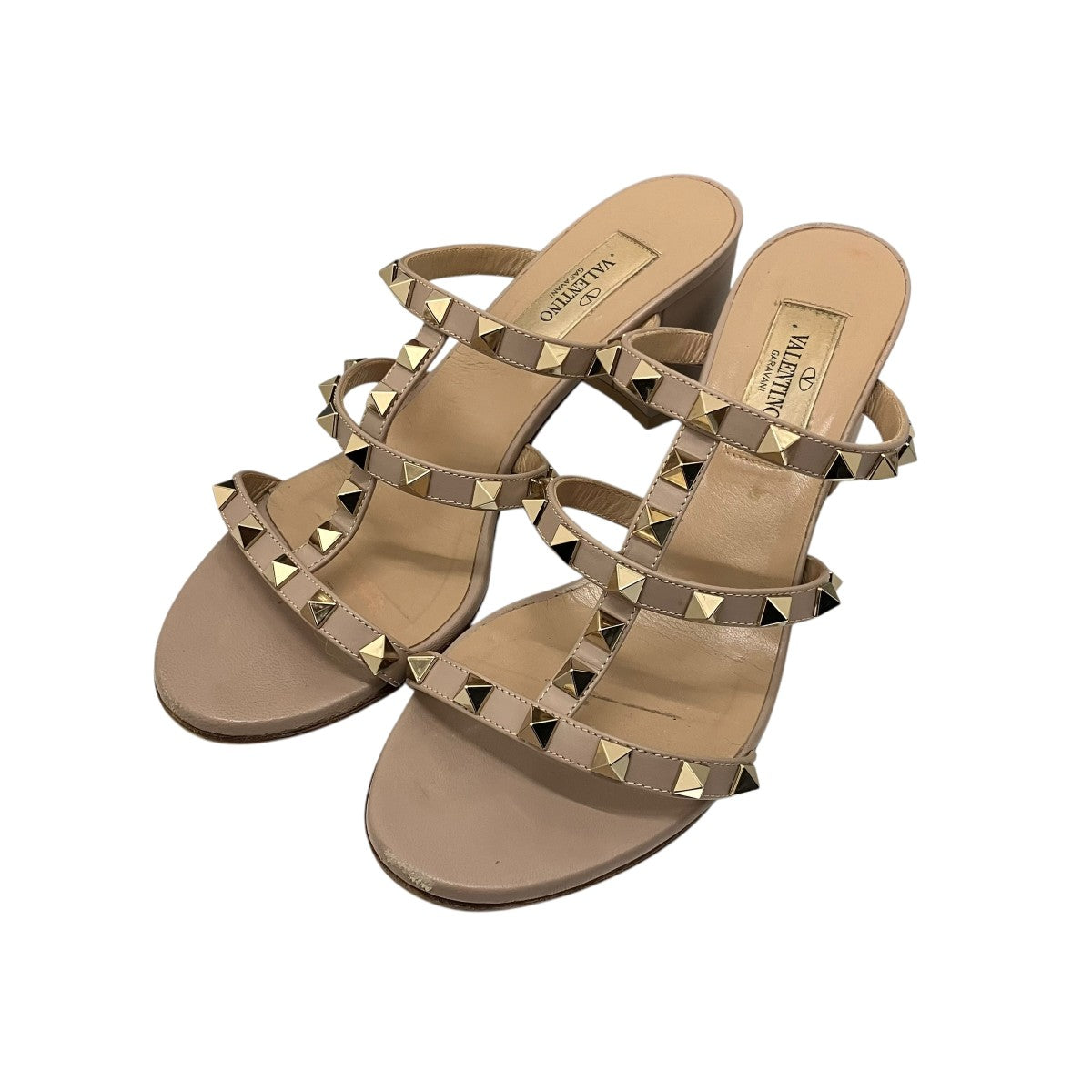 VALENTINO ロックスタッズヒールサンダル 古着・中古-1枚目のアイテム画像